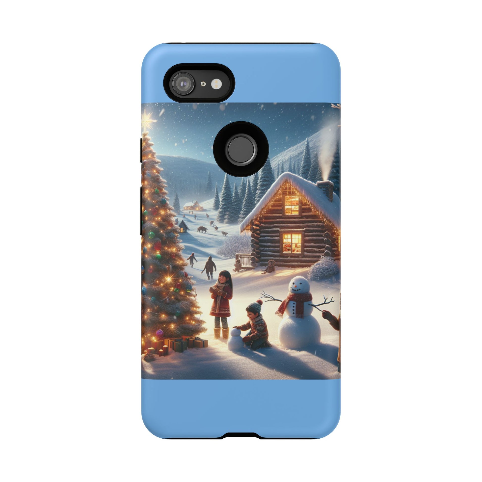 Winter Wonderland Phone Case, Holiday Gift for Him/Her, Cute Christmas Phone Cover, Unique Winter Scene Case, Festive Tech Accessories