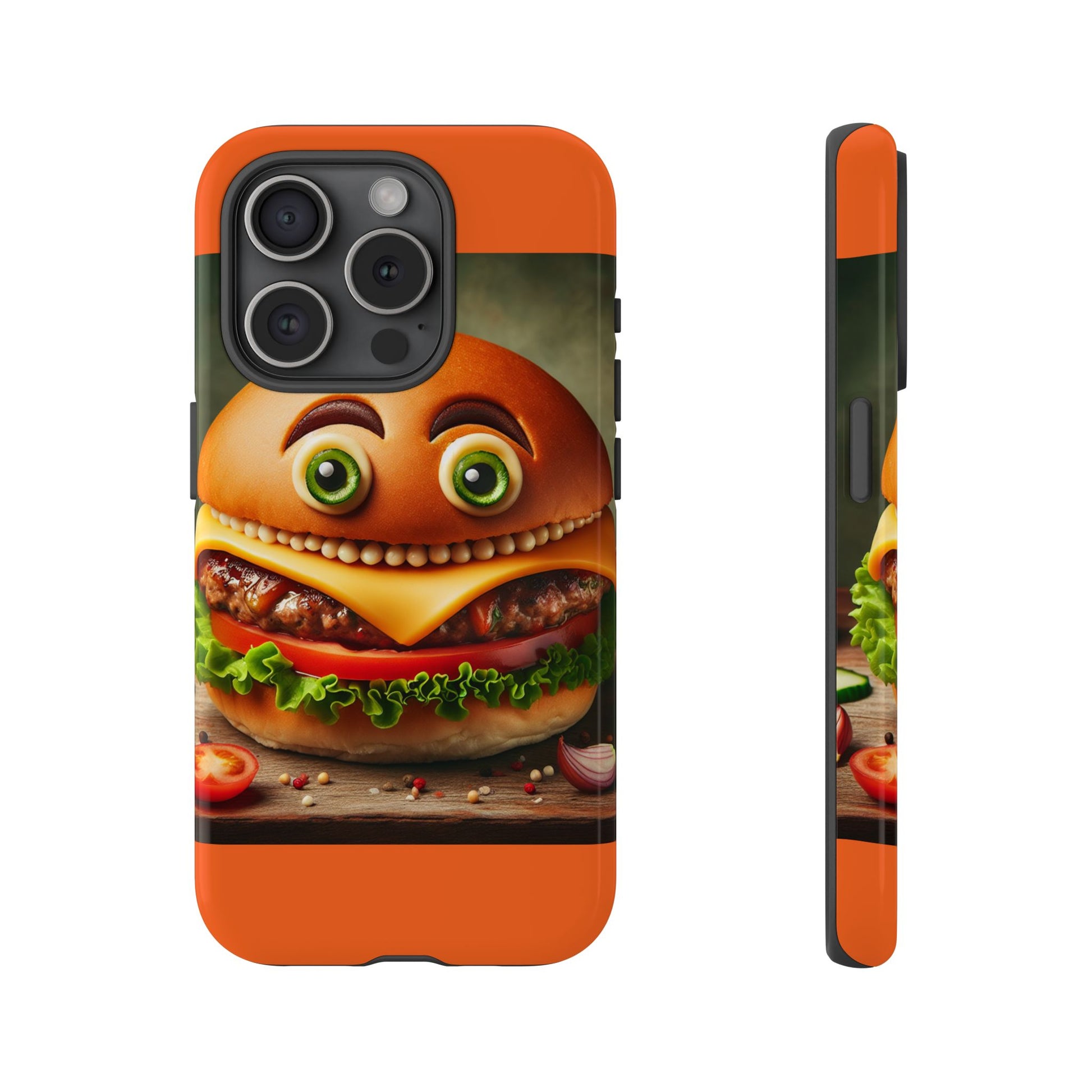 Funny Hamburger iPhone Case, Cute Fast Food Phone Cover, Quirky Foodie Gift, Unique Burger Design, Fun Phone Accessories, Holiday Gift Idea