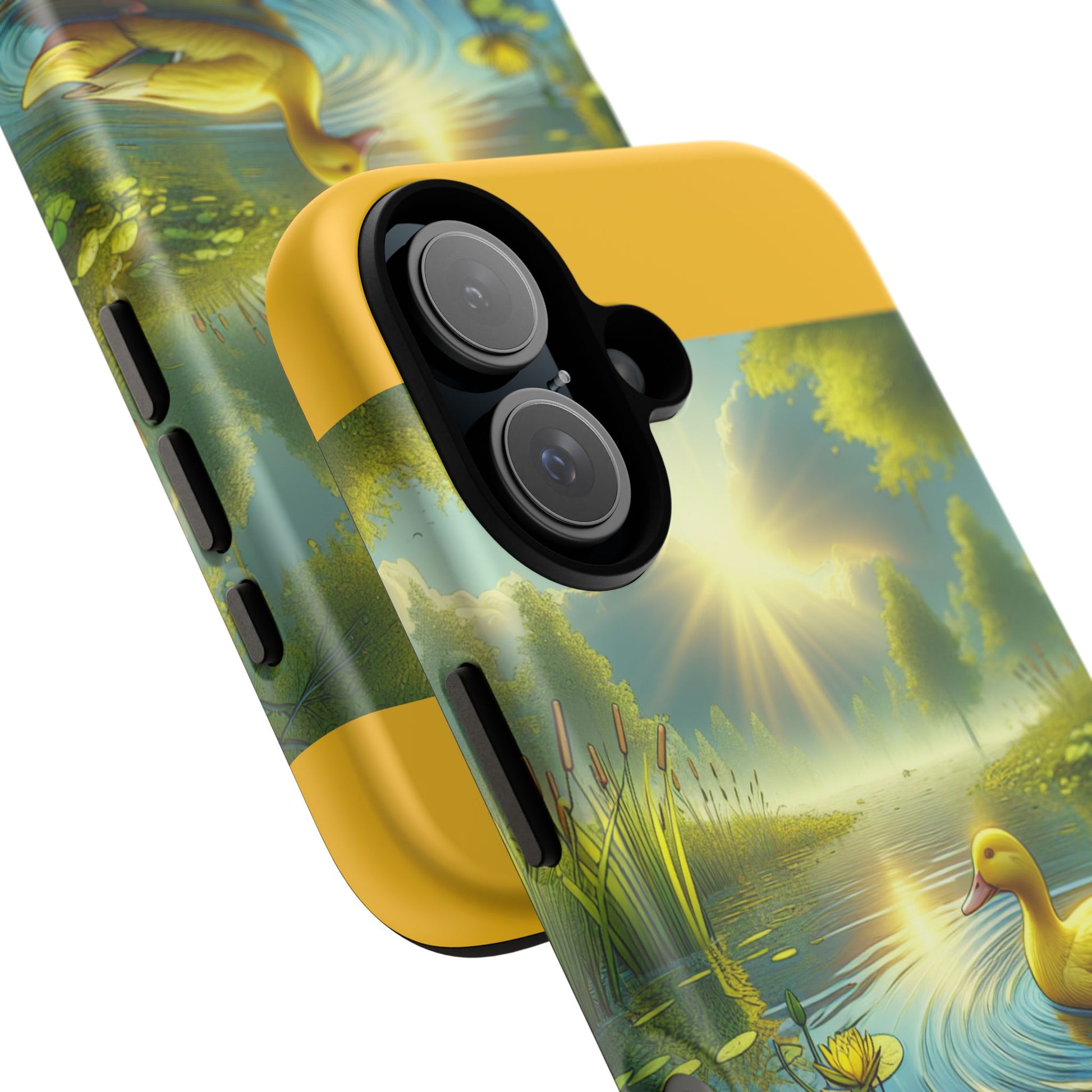 Beautiful Duck Pond Phone Case, Nature Lover Gift, Tough Case, Springtime Accessory, Eco-Friendly Phone Cover, Vibrant Artwork