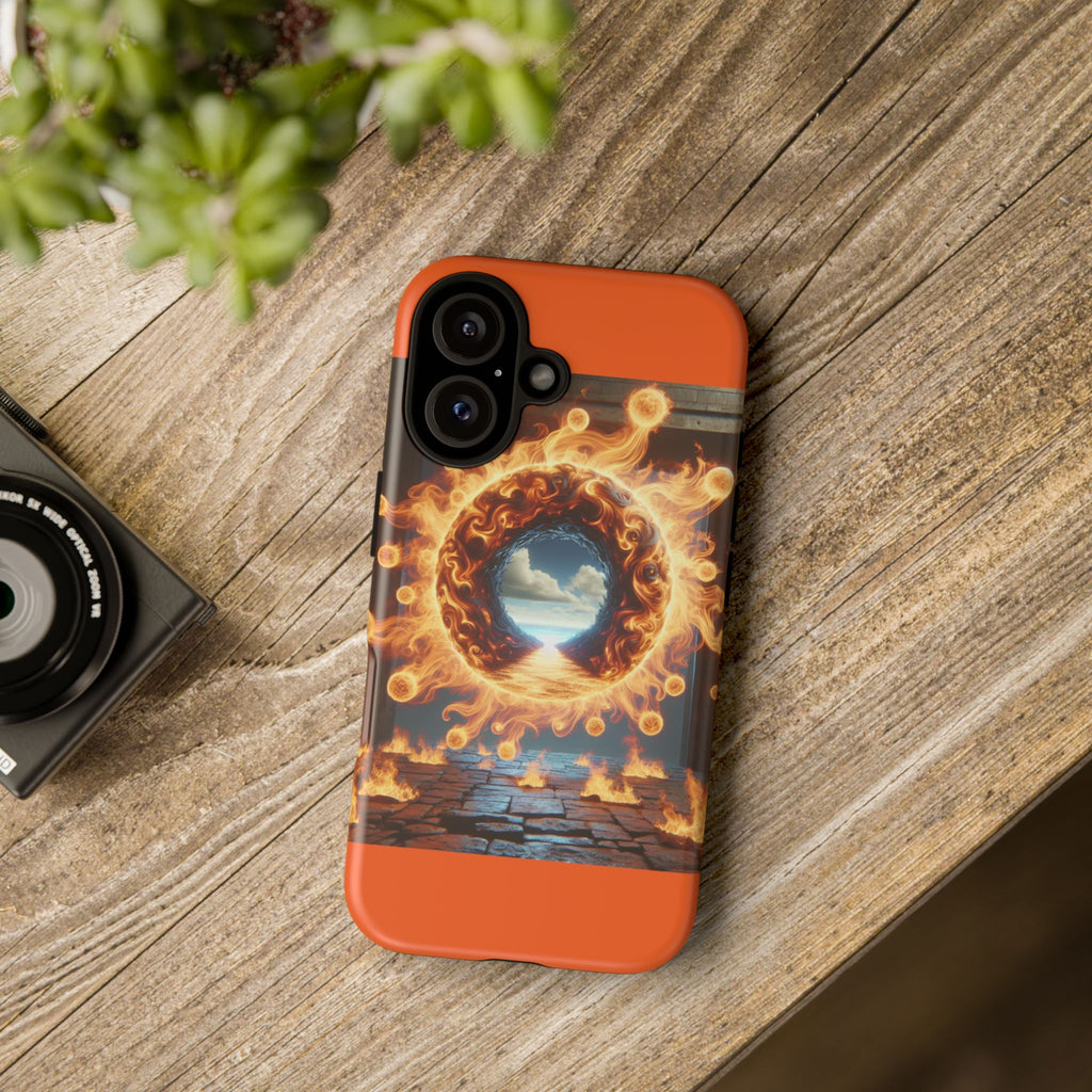 Vibrant Phone Case, Tough Cases for Gamers, Fire Element Phone Cover, Unique Protector, Game Lover Gifts