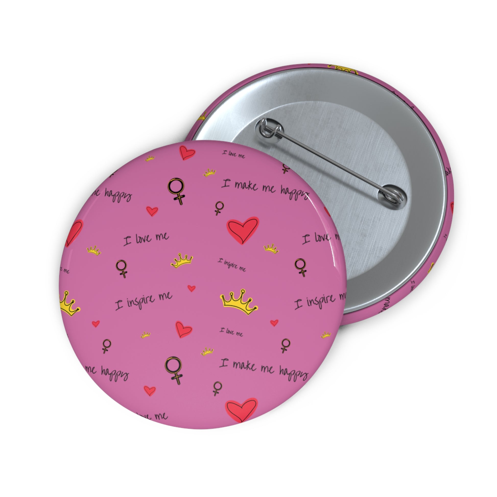 Custom Pin Buttons with Empowering Designs, Cute Badge Pins, Feminist Buttons, Inspirational Accessories, Gift Idea for Her, Fun Party [...]