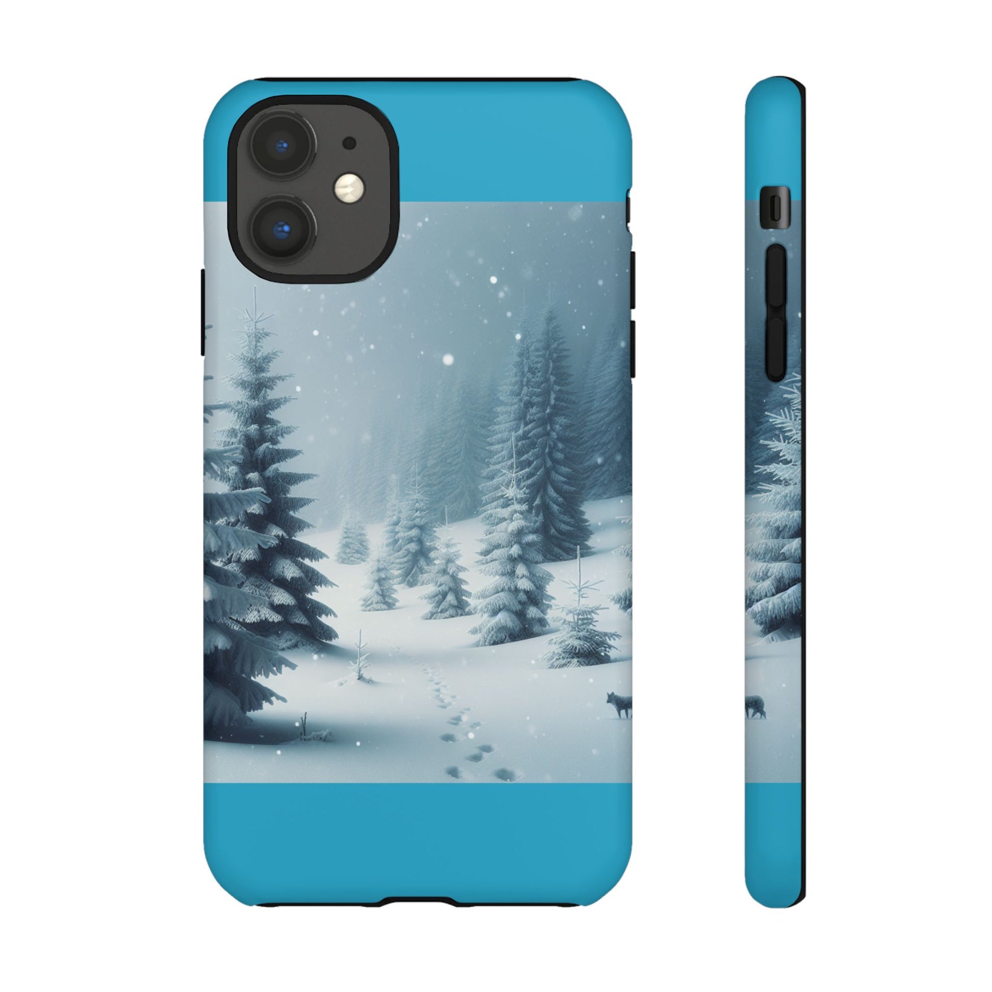 Winter Forest Phone Case, Tough Cases for iPhone, Snowy Landscape Design, Nature Lover Gift, Holiday Accessories