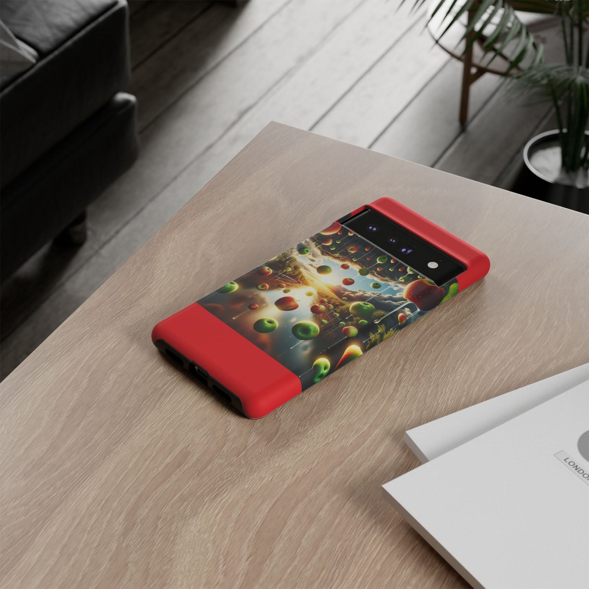 Vibrant Phone Case with Artistic Apple Design, Unique Gift for Art Lovers, Trendy Accessory for Any Occasion, Stylish Smartphone Cover