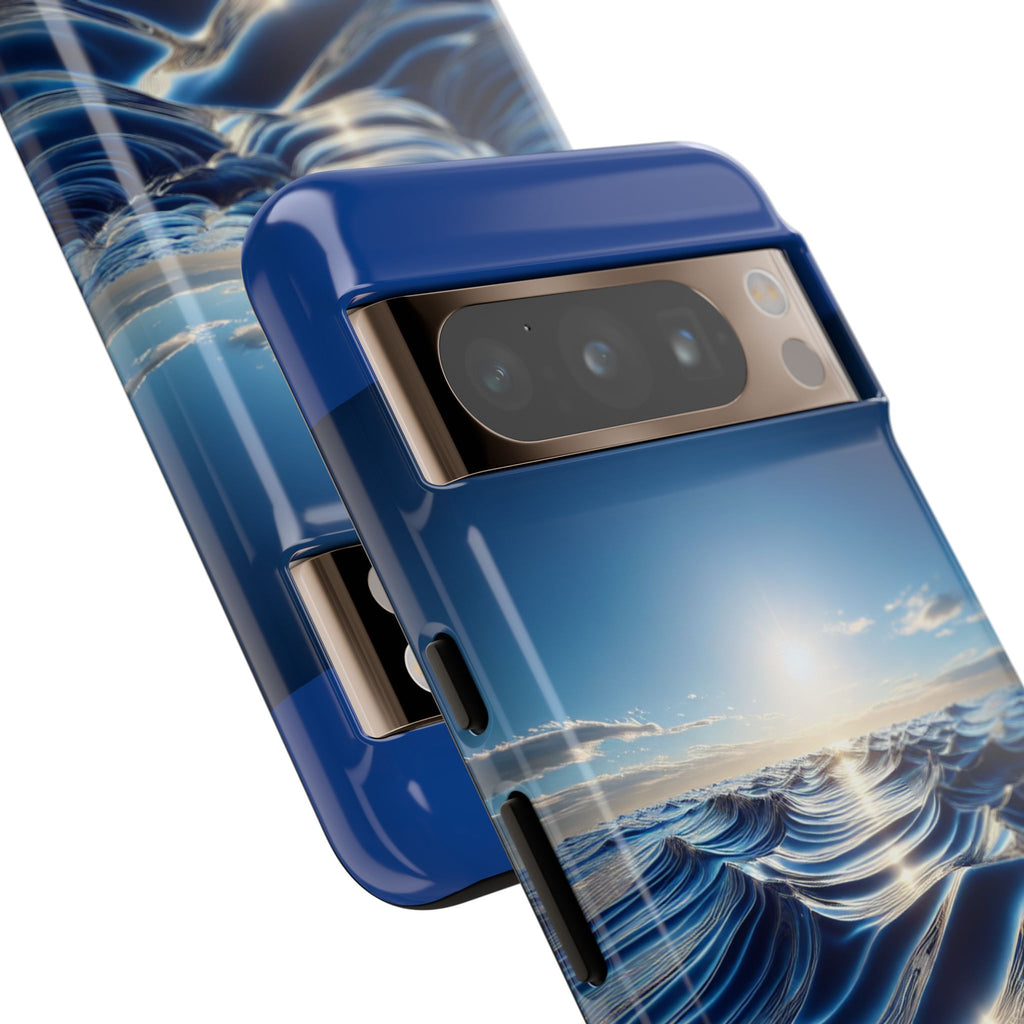 Ocean Wave Phone Case, Tough Phone Cover, Stylish Cell Case, Gift for Beach Lovers, Customizable Phone Accessory