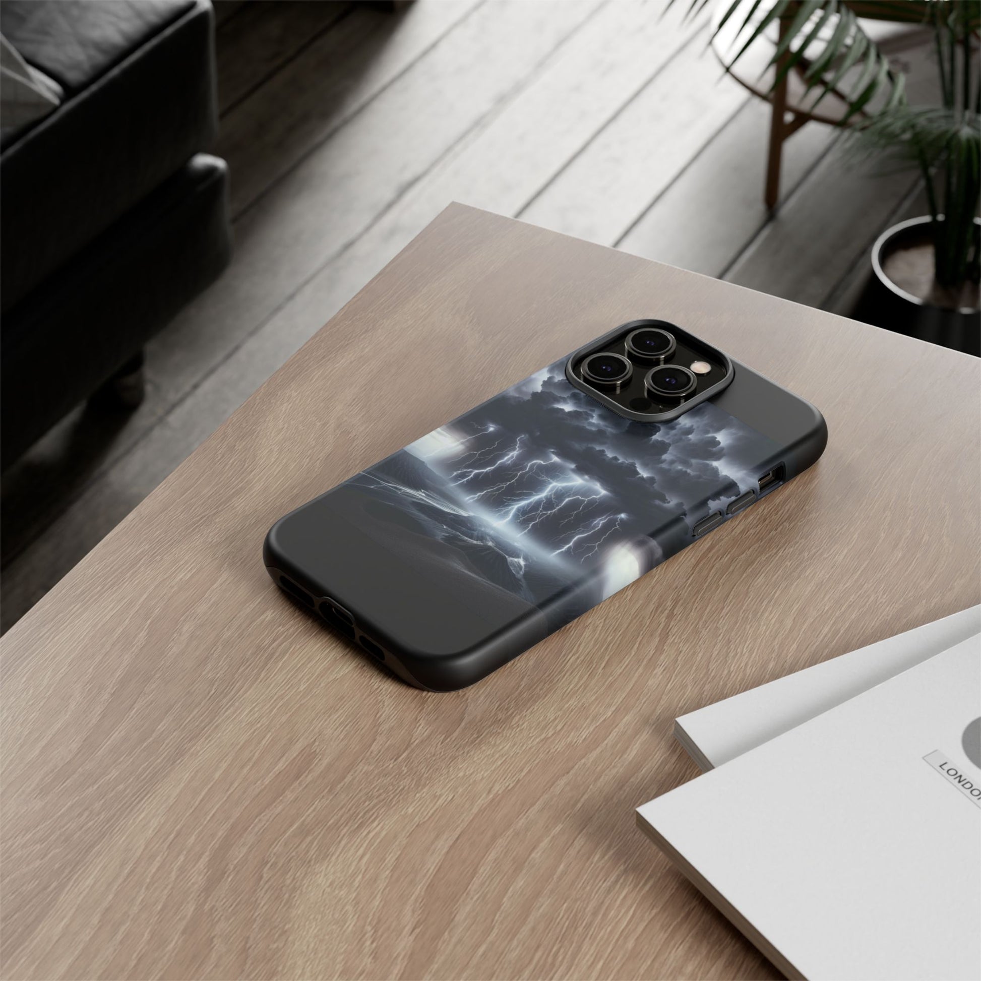 Tough Cases for the Bold: Stormy Thunder Phone Case, Lightning Protection, Durable Cover for Adventurers, Unique Gift for Nature [...]