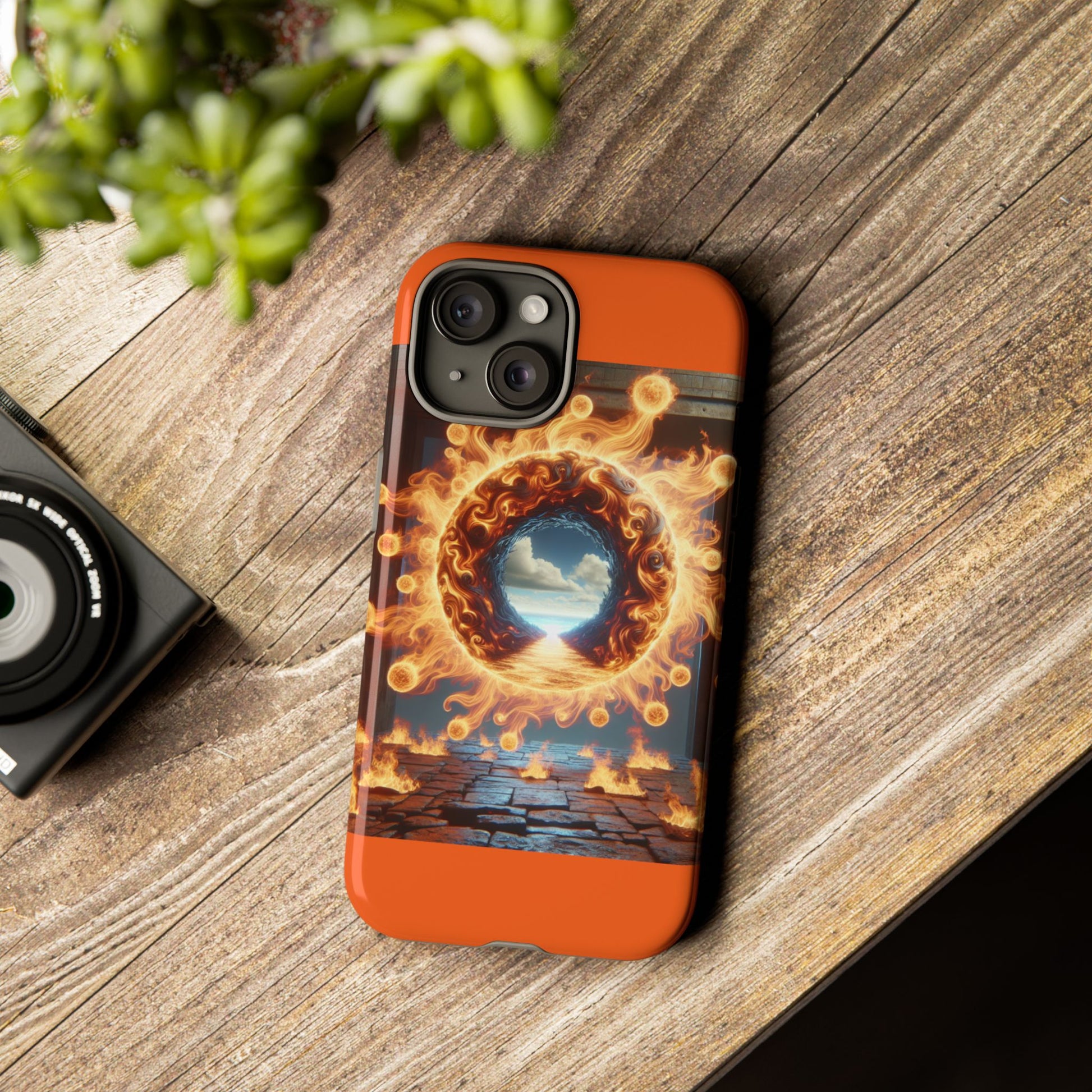 Vibrant Phone Case, Tough Cases for Gamers, Fire Element Phone Cover, Unique Protector, Game Lover Gifts