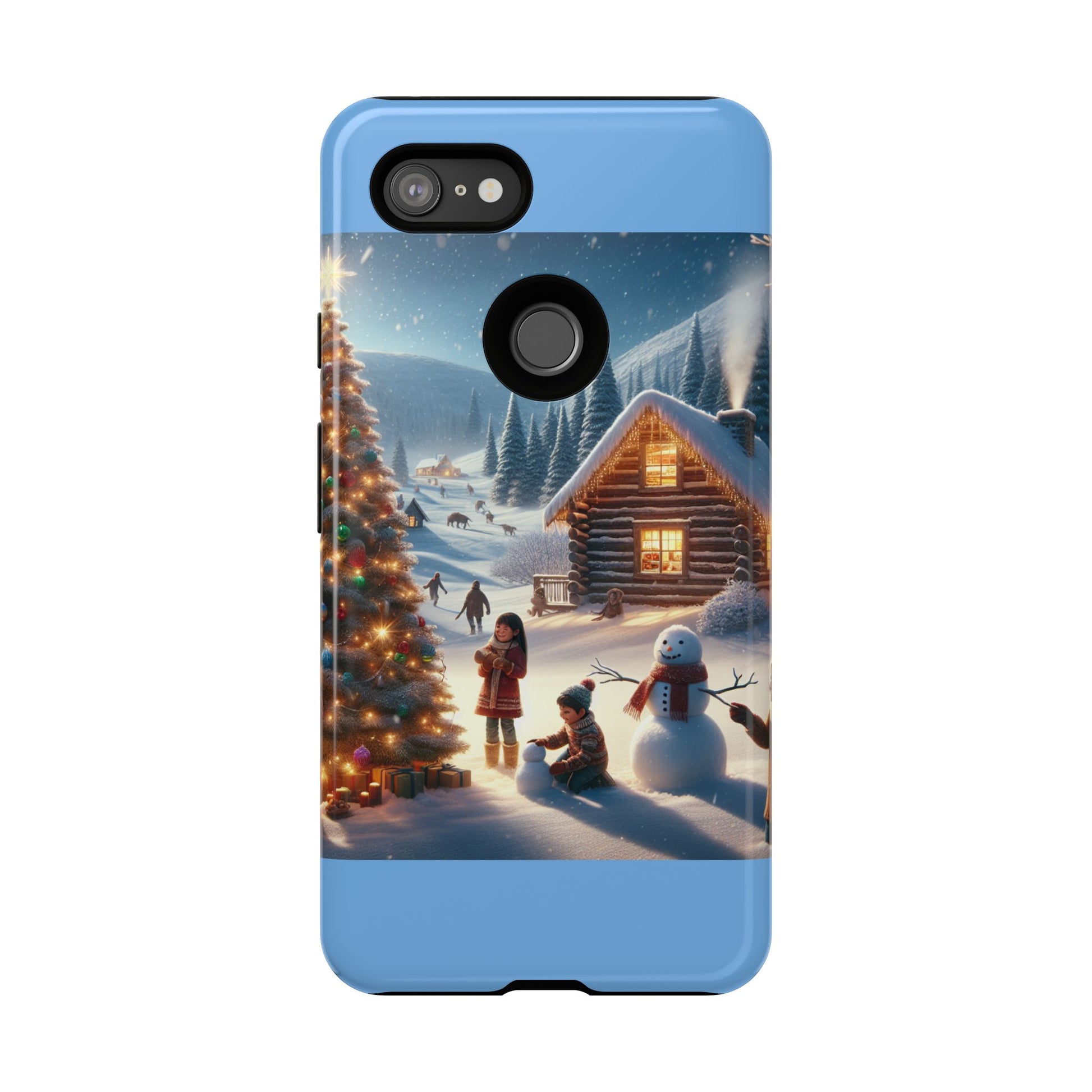 Winter Wonderland Phone Case, Holiday Gift for Him/Her, Cute Christmas Phone Cover, Unique Winter Scene Case, Festive Tech Accessories