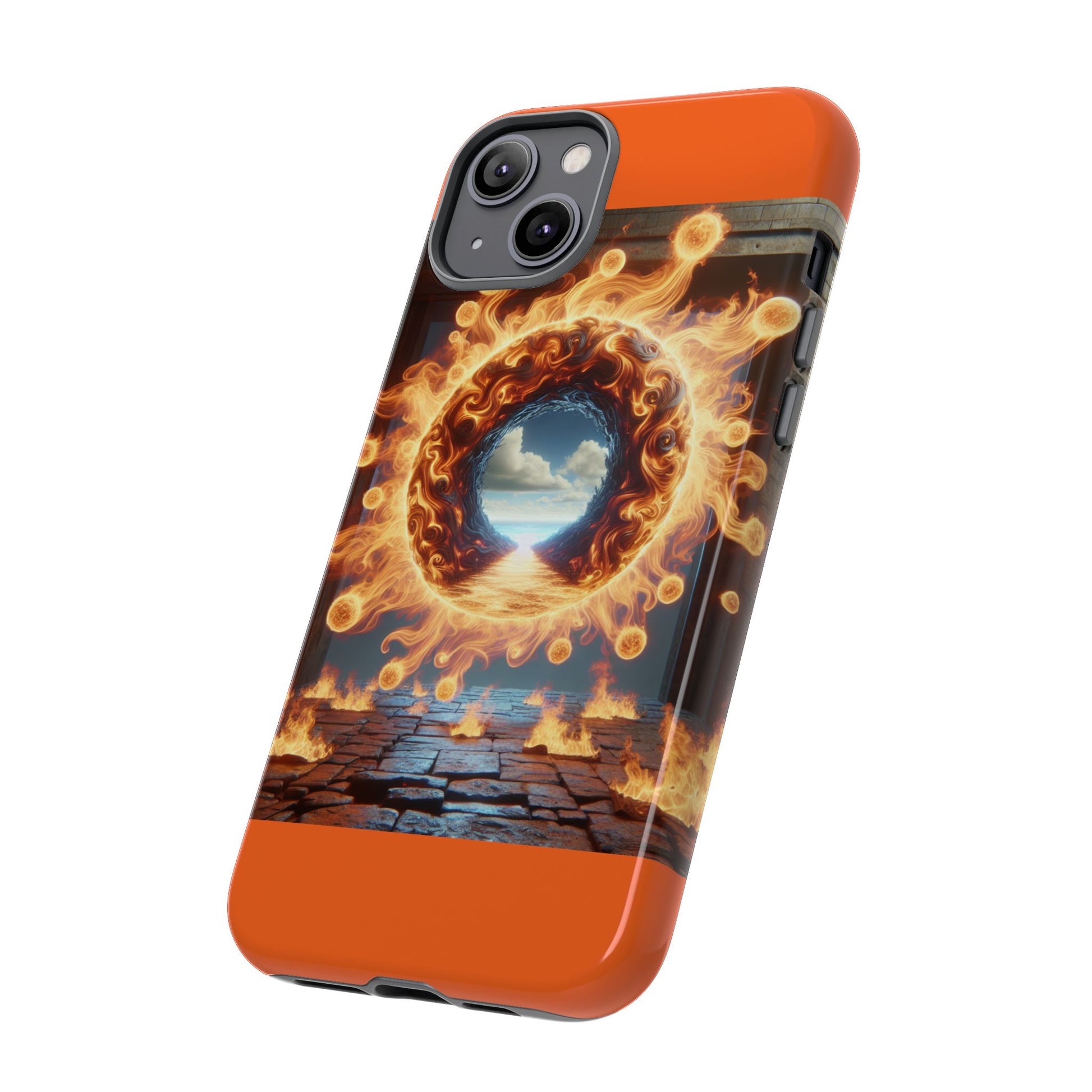 Vibrant Phone Case, Tough Cases for Gamers, Fire Element Phone Cover, Unique Protector, Game Lover Gifts
