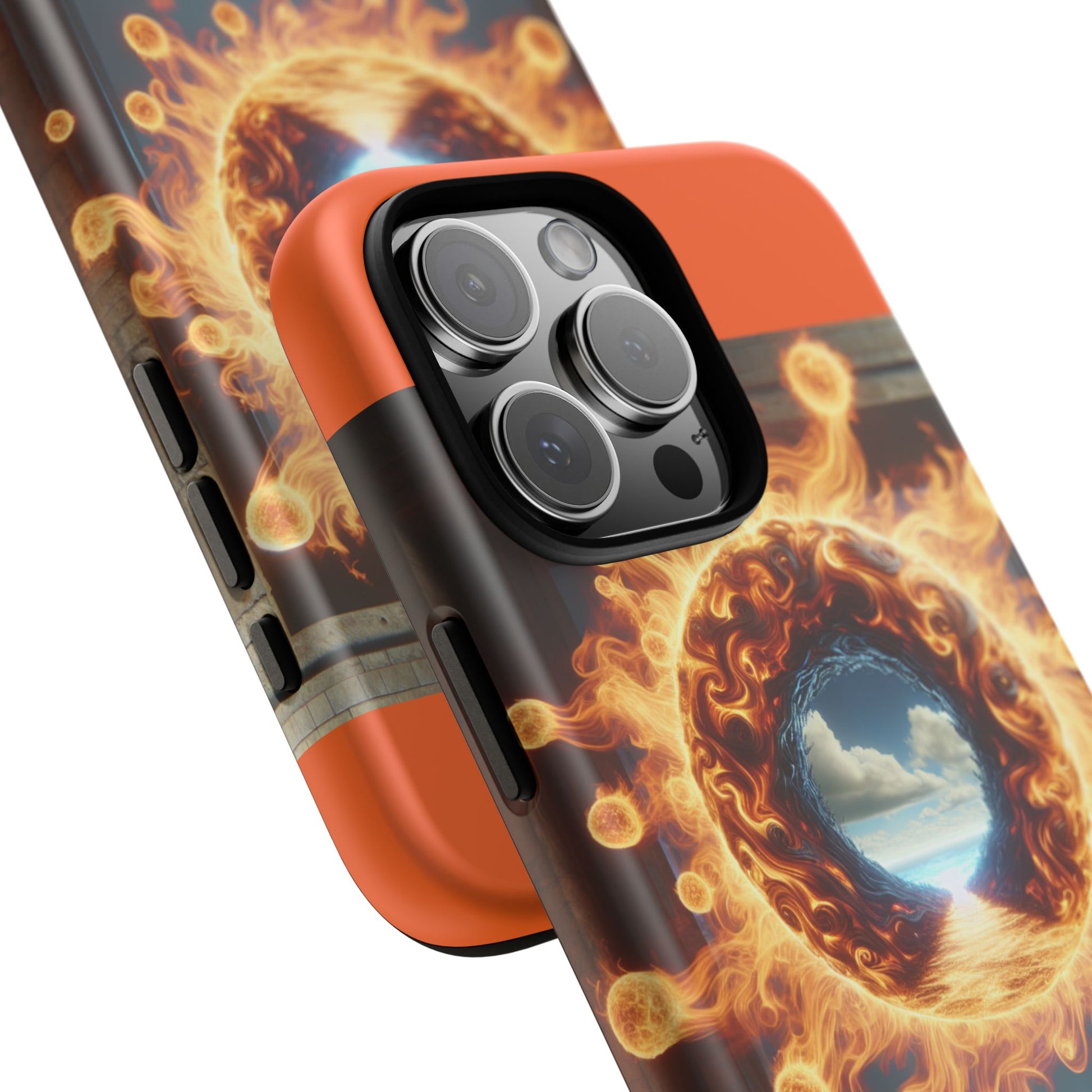 Vibrant Phone Case, Tough Cases for Gamers, Fire Element Phone Cover, Unique Protector, Game Lover Gifts