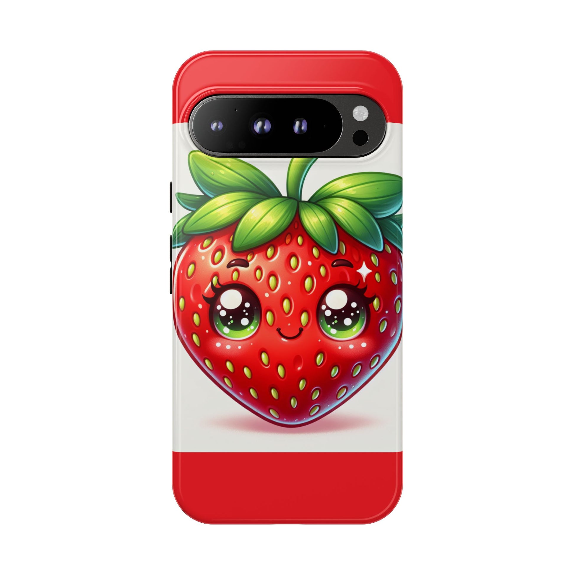Cute Strawberry iPhone Case, Tough Phone Cases, Stylish Accessories, Fun Design for Kids and Adults, Perfect Gift for All Occasions