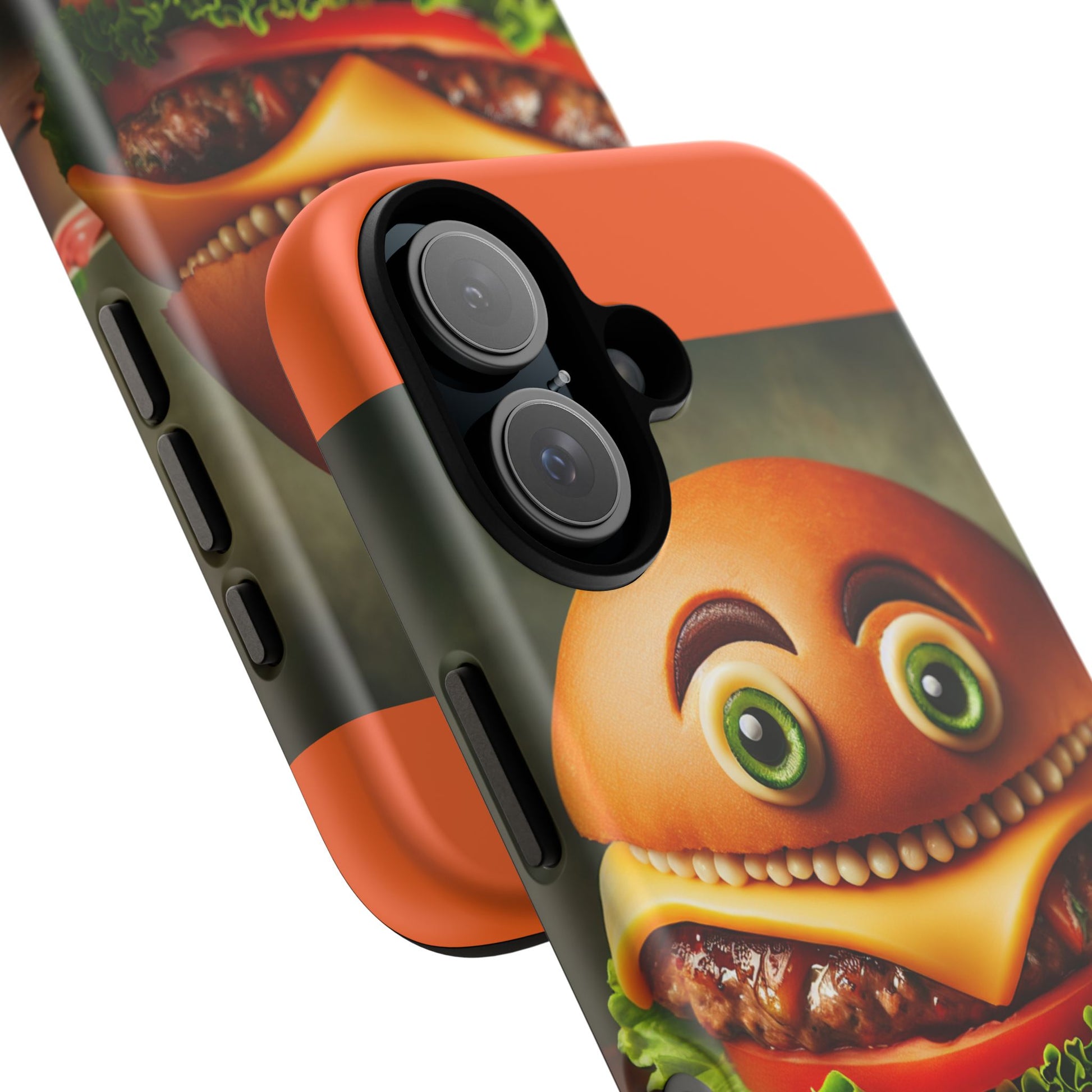 Funny Hamburger iPhone Case, Cute Fast Food Phone Cover, Quirky Foodie Gift, Unique Burger Design, Fun Phone Accessories, Holiday Gift Idea
