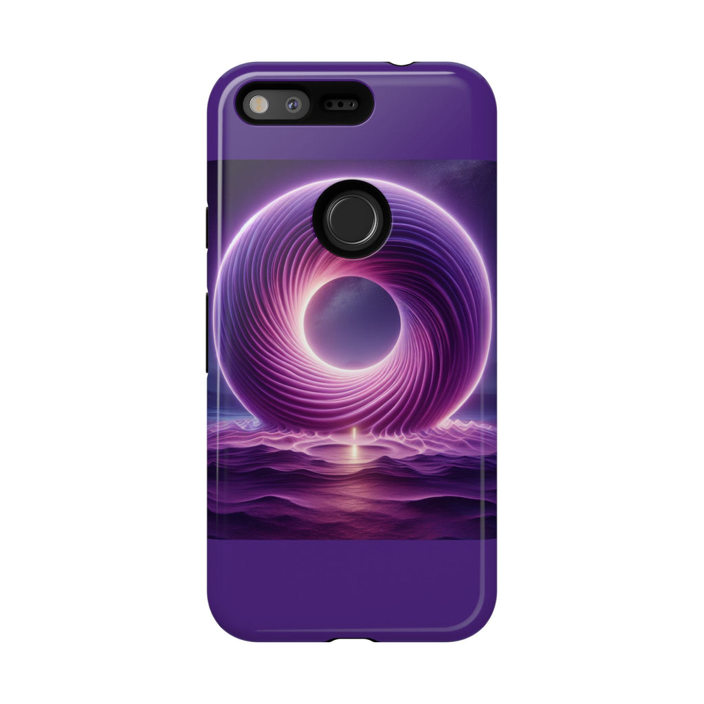 Colorful Phone Case with Swirling Design, Tough Phone Cover, Cosmic Phone Protector, Unique Gift for Tech Lovers, Stylish Smartphone Shell