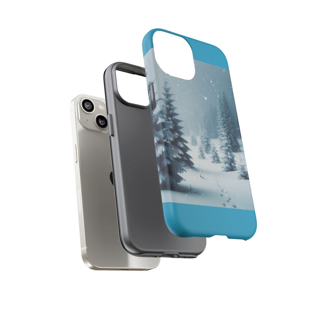 Winter Forest Phone Case, Tough Cases for iPhone, Snowy Landscape Design, Nature Lover Gift, Holiday Accessories