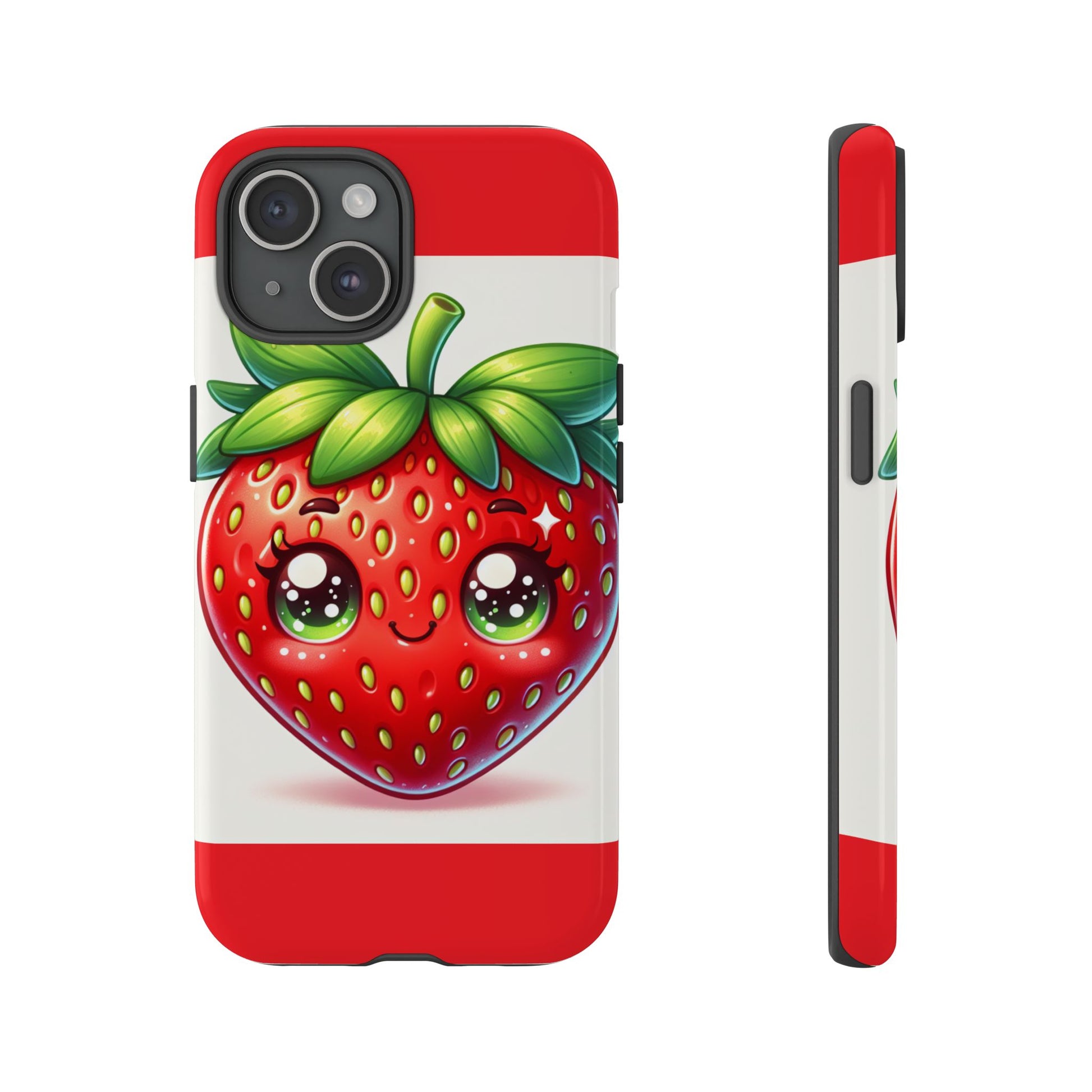Cute Strawberry iPhone Case, Tough Phone Cases, Stylish Accessories, Fun Design for Kids and Adults, Perfect Gift for All Occasions