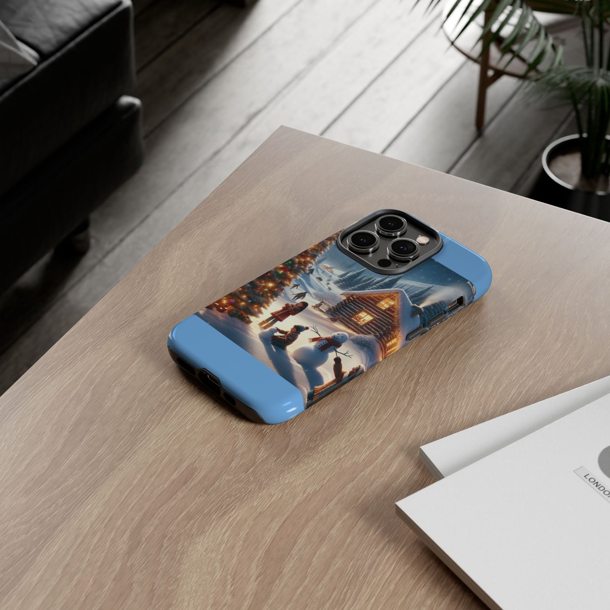 Winter Wonderland Phone Case, Holiday Gift for Him/Her, Cute Christmas Phone Cover, Unique Winter Scene Case, Festive Tech Accessories