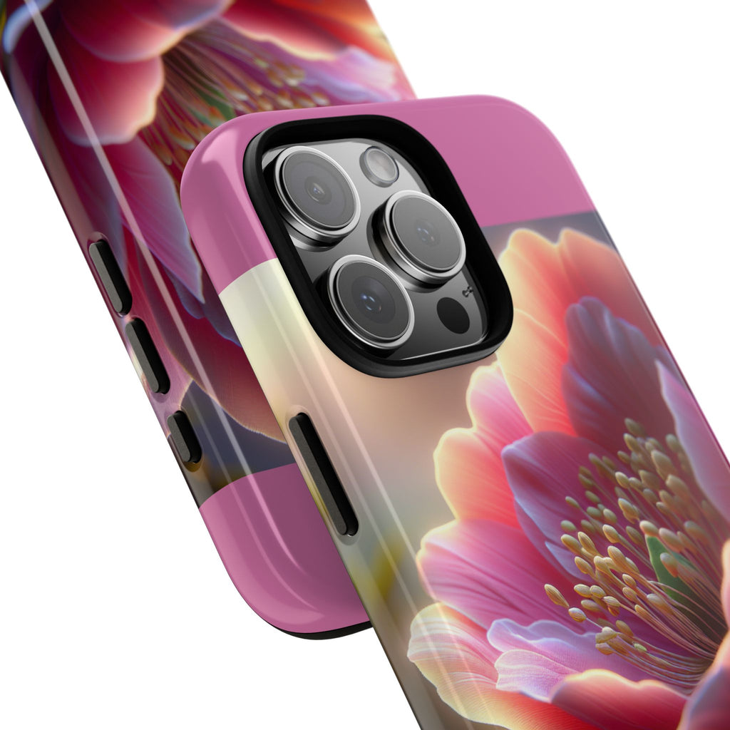 Pink Floral Phone Case, Tough Cases, Floral Design, Phone Accessory Gift, Nature Inspired, Trendy Tech Case