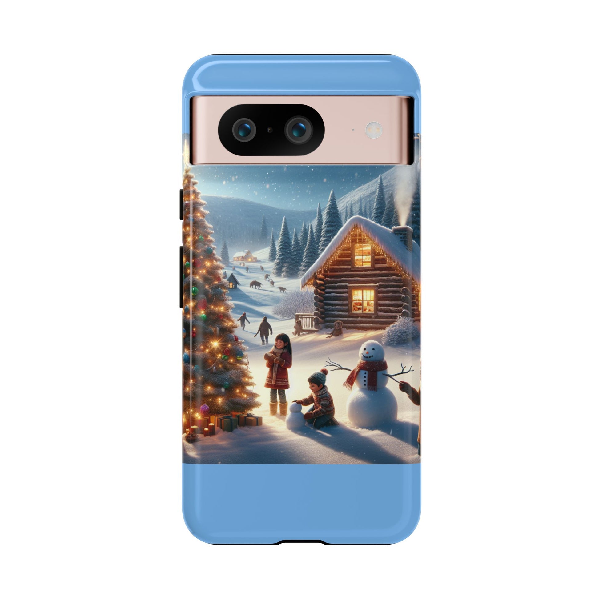 Winter Wonderland Phone Case, Holiday Gift for Him/Her, Cute Christmas Phone Cover, Unique Winter Scene Case, Festive Tech Accessories