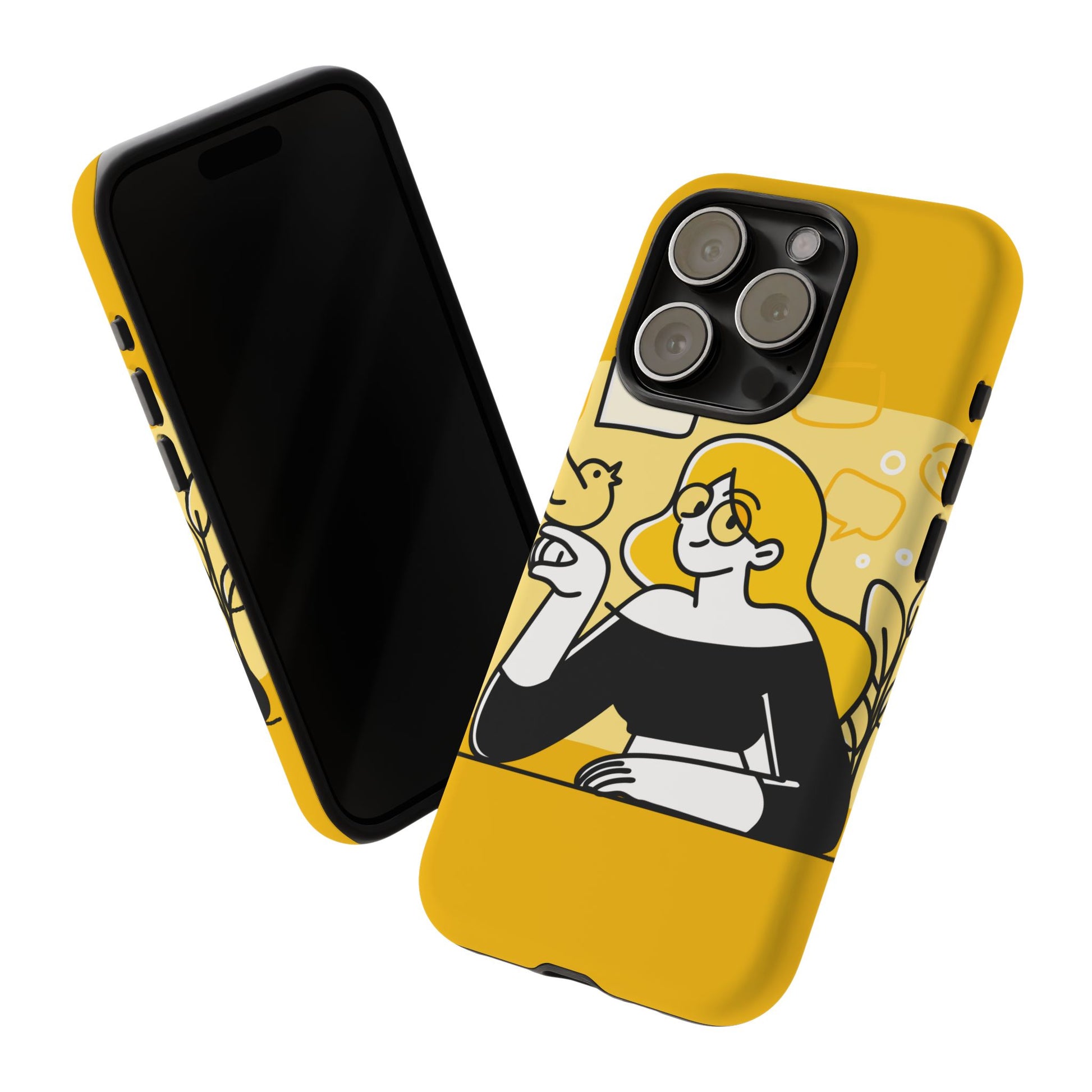 Chic Phone Case with Playful Design, Smartphone Cover, Unique Gift, Trendy Accessory, Eco-Friendly Case