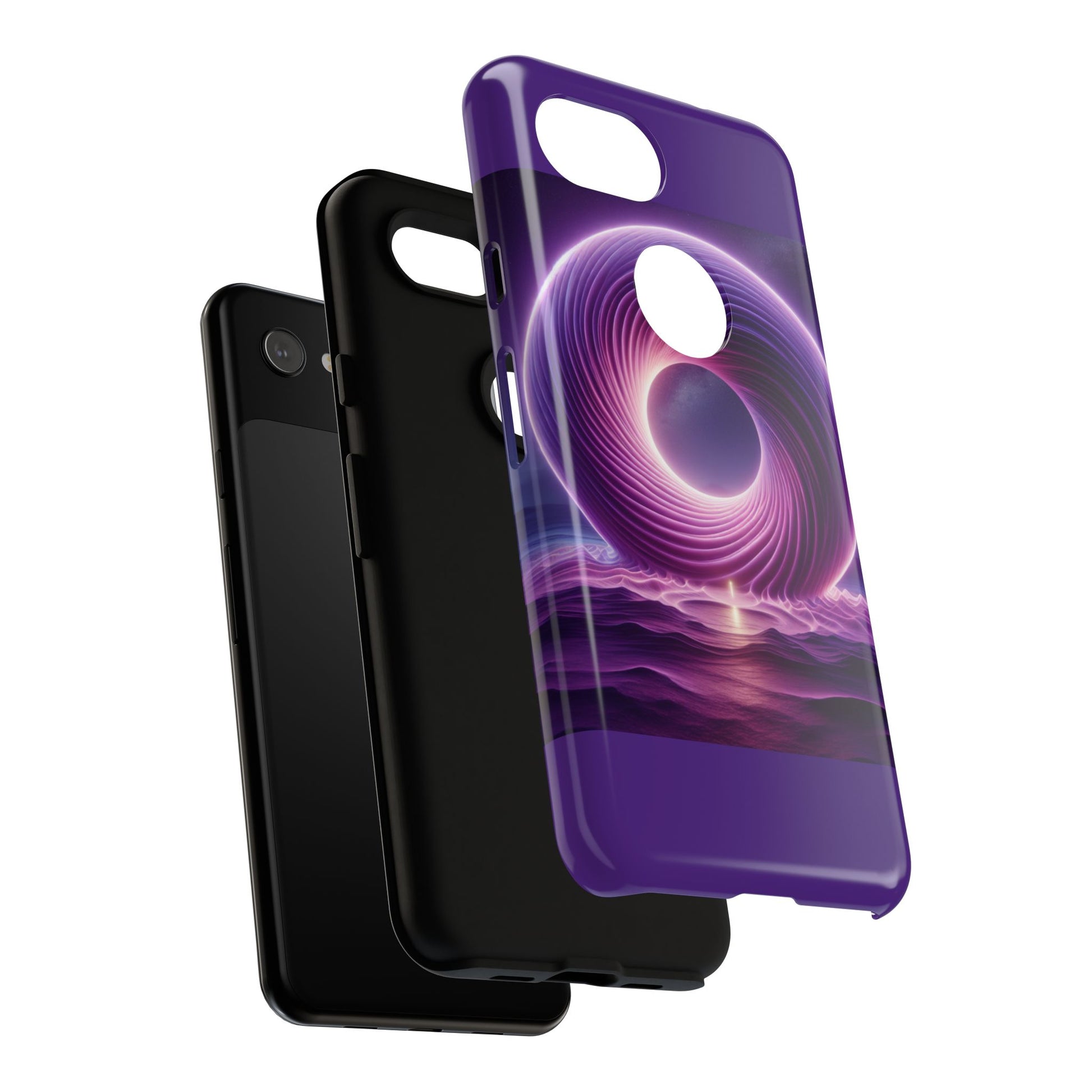 Colorful Phone Case with Swirling Design, Tough Phone Cover, Cosmic Phone Protector, Unique Gift for Tech Lovers, Stylish Smartphone Shell