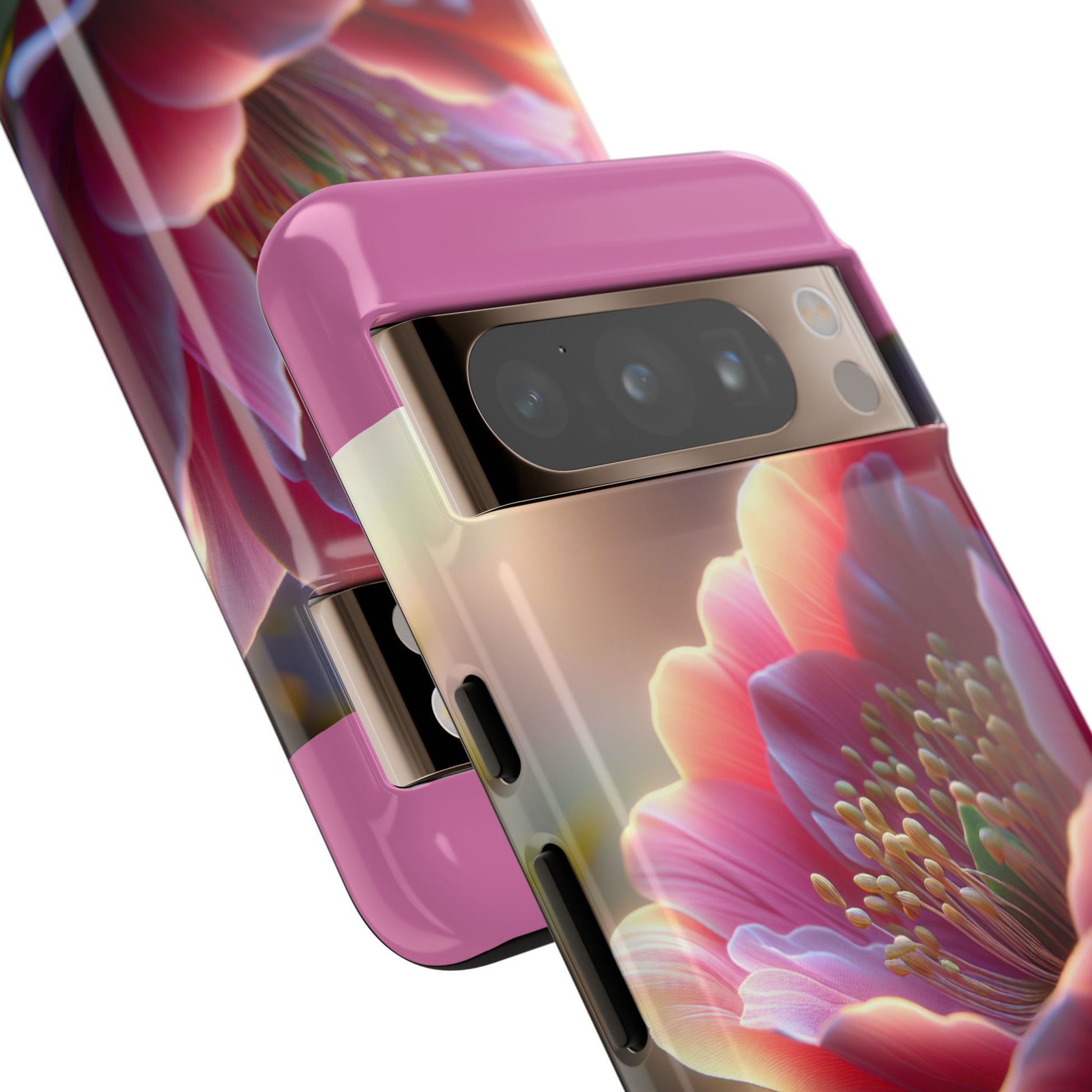 Pink Floral Phone Case, Tough Cases, Floral Design, Phone Accessory Gift, Nature Inspired, Trendy Tech Case