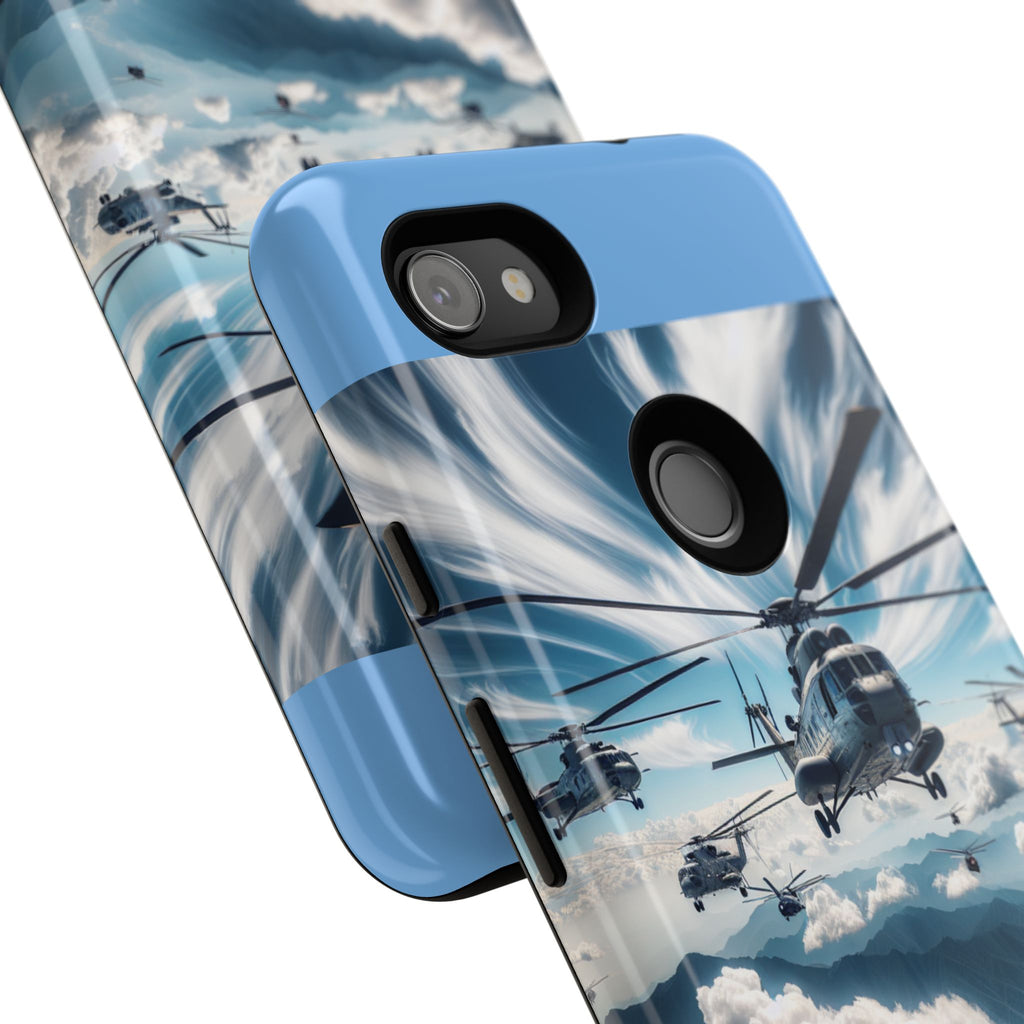 Tough Cases - Helicopter Design Phone Case, Military Style Cover, Unique Gift for Aviation Lovers, Durable Phone Protector, Hobbyist [...]