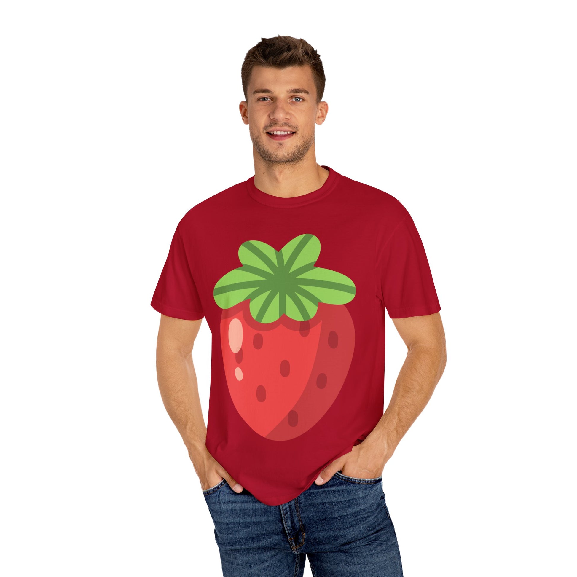 Cute Strawberry T-Shirt, Summer Fashion, Gift for Fruit Lovers, Cute Tee, Casual Wear, Vegan Gift, Eco-Friendly Clothing