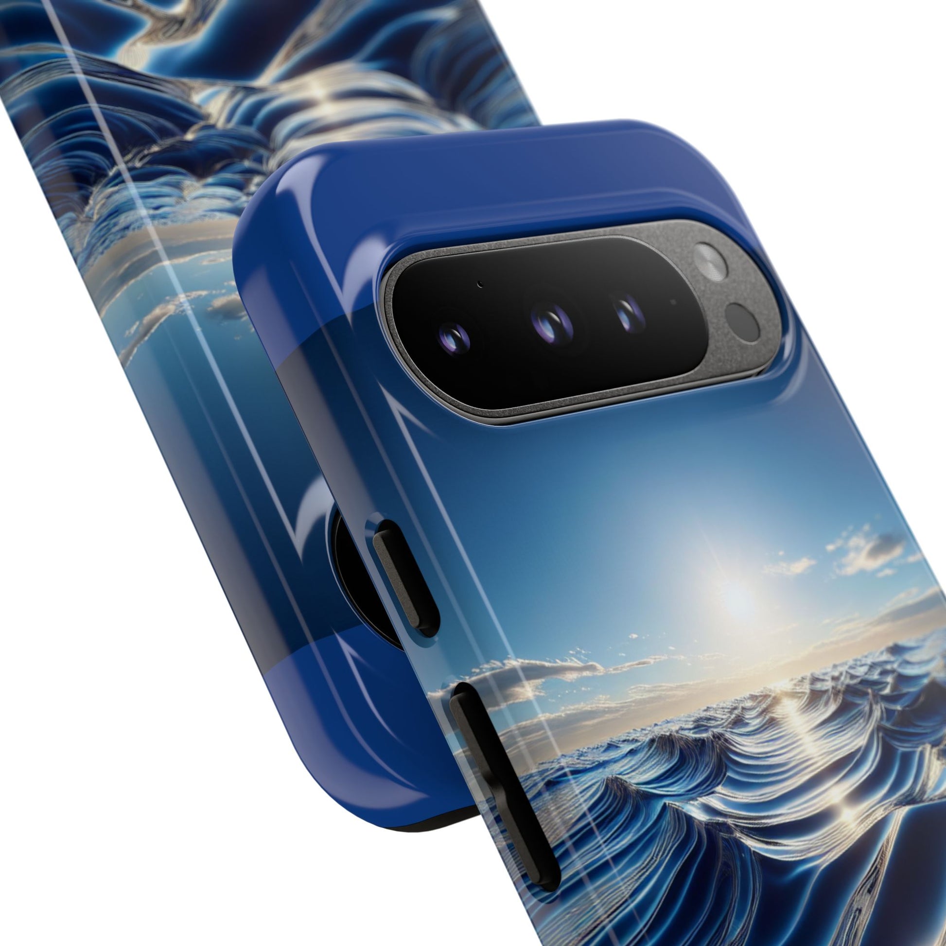 Ocean Wave Phone Case, Tough Phone Cover, Stylish Cell Case, Gift for Beach Lovers, Customizable Phone Accessory