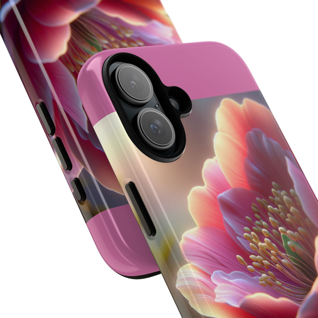 Pink Floral Phone Case, Tough Cases, Floral Design, Phone Accessory Gift, Nature Inspired, Trendy Tech Case