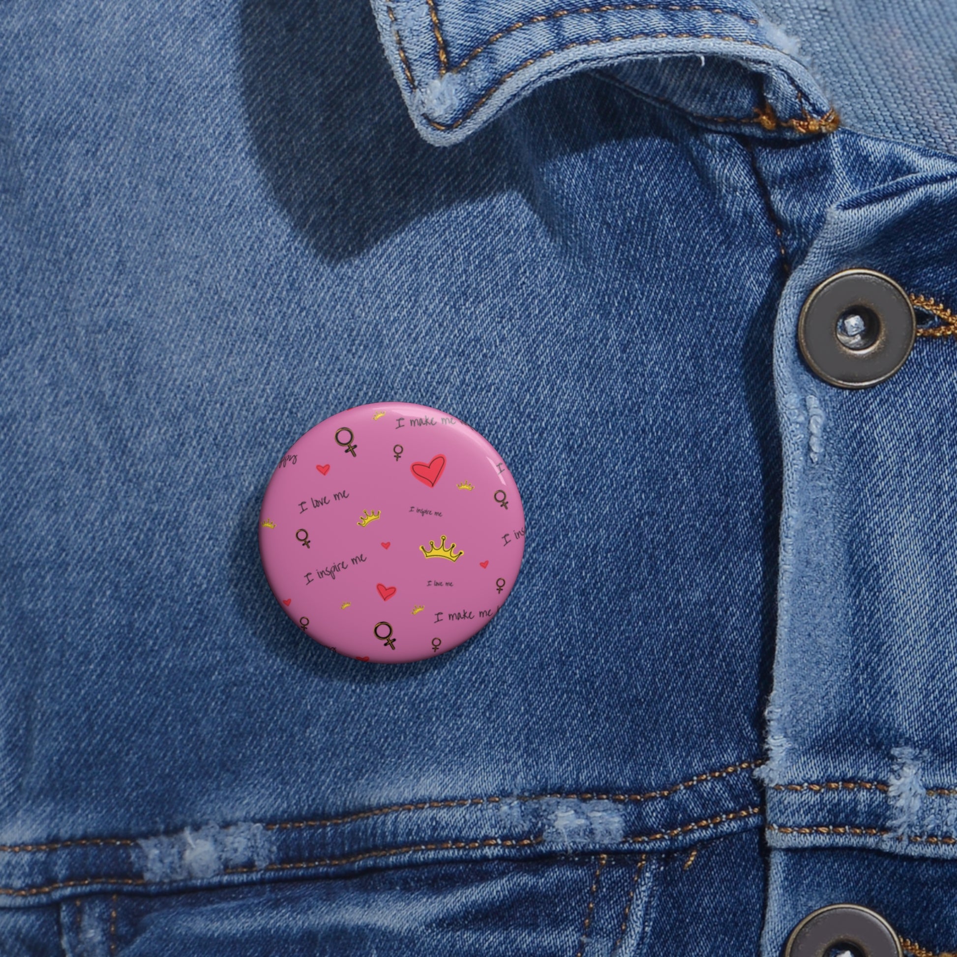 Custom Pin Buttons with Empowering Designs, Cute Badge Pins, Feminist Buttons, Inspirational Accessories, Gift Idea for Her, Fun Party [...]