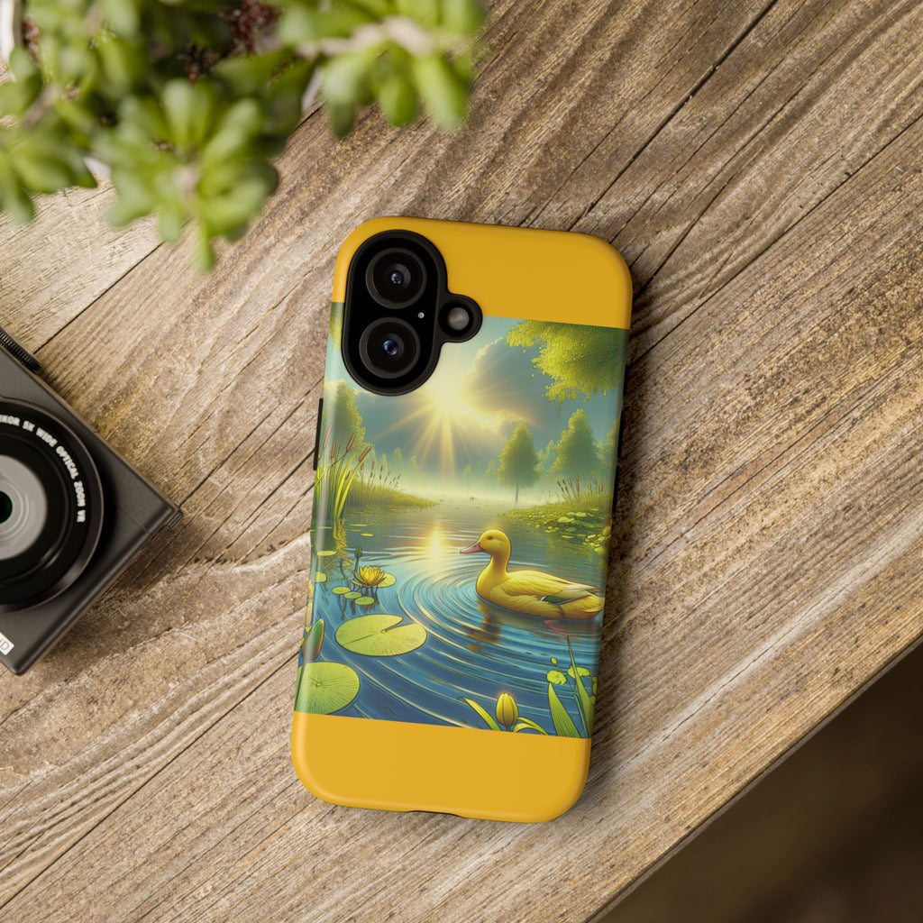 Beautiful Duck Pond Phone Case, Nature Lover Gift, Tough Case, Springtime Accessory, Eco-Friendly Phone Cover, Vibrant Artwork