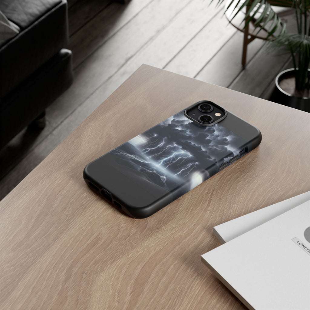 Tough Cases for the Bold: Stormy Thunder Phone Case, Lightning Protection, Durable Cover for Adventurers, Unique Gift for Nature [...]