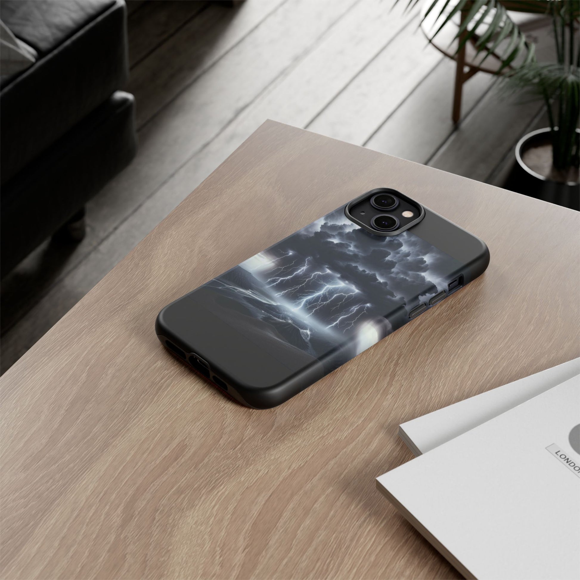 Tough Cases for the Bold: Stormy Thunder Phone Case, Lightning Protection, Durable Cover for Adventurers, Unique Gift for Nature [...]
