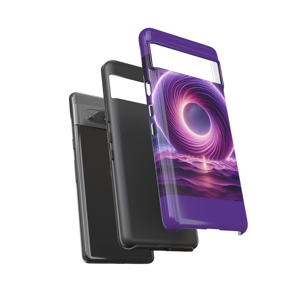 Colorful Phone Case with Swirling Design, Tough Phone Cover, Cosmic Phone Protector, Unique Gift for Tech Lovers, Stylish Smartphone Shell
