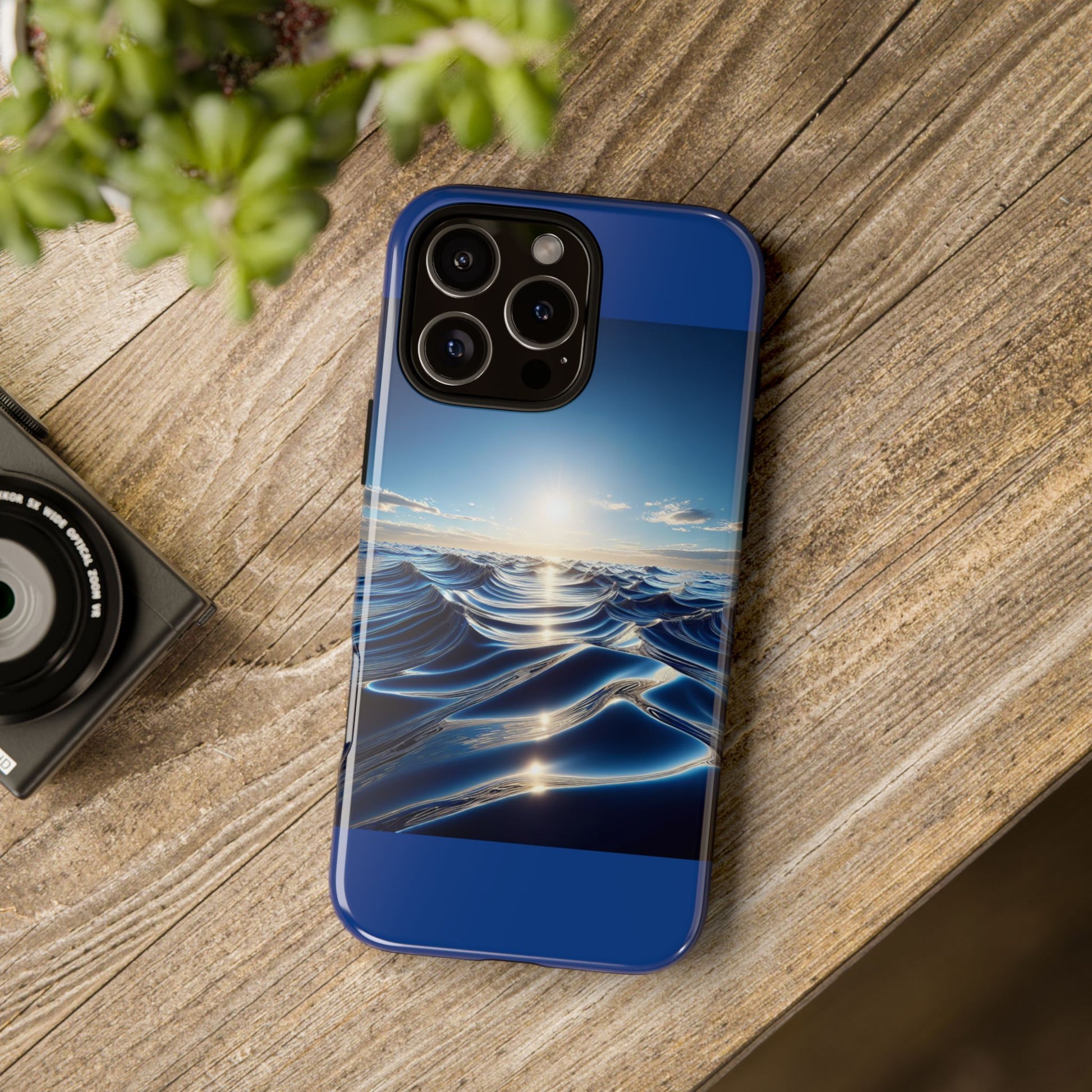 Ocean Wave Phone Case, Tough Phone Cover, Stylish Cell Case, Gift for Beach Lovers, Customizable Phone Accessory