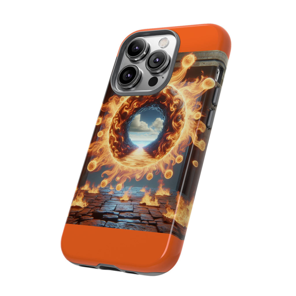 Vibrant Phone Case, Tough Cases for Gamers, Fire Element Phone Cover, Unique Protector, Game Lover Gifts