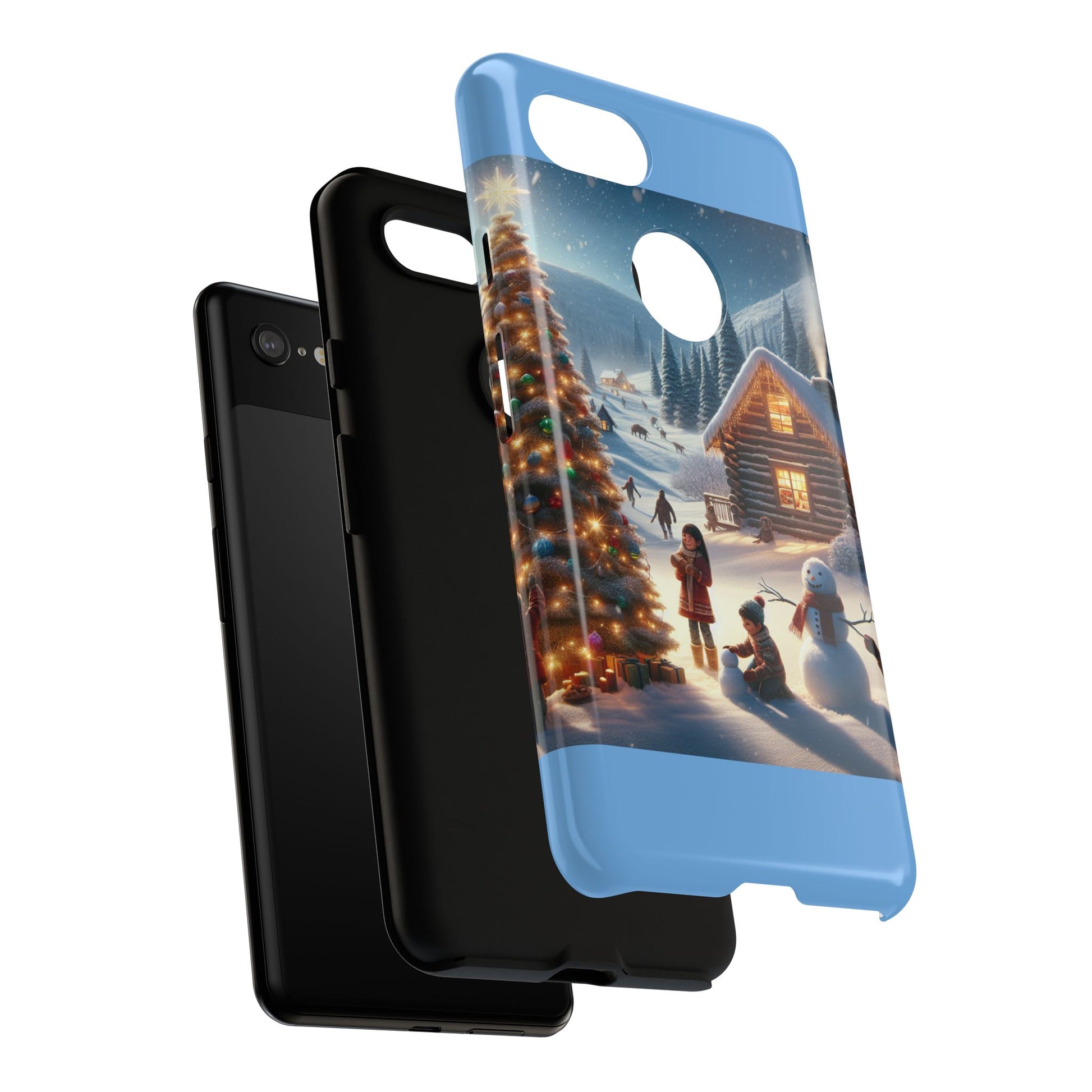 Winter Wonderland Phone Case, Holiday Gift for Him/Her, Cute Christmas Phone Cover, Unique Winter Scene Case, Festive Tech Accessories