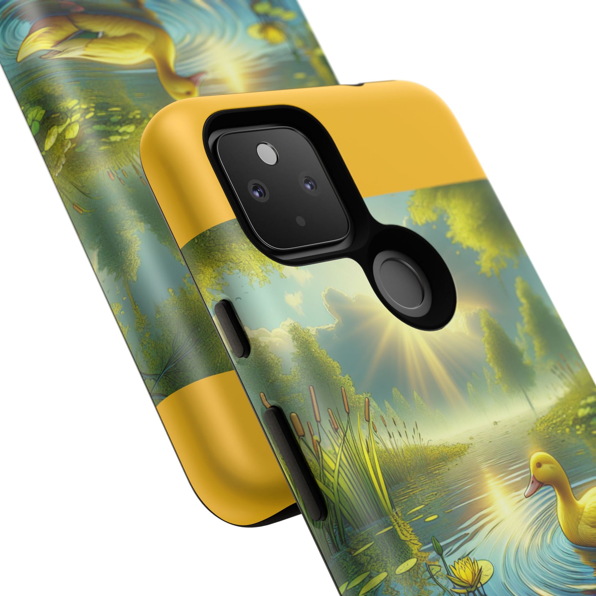 Beautiful Duck Pond Phone Case, Nature Lover Gift, Tough Case, Springtime Accessory, Eco-Friendly Phone Cover, Vibrant Artwork