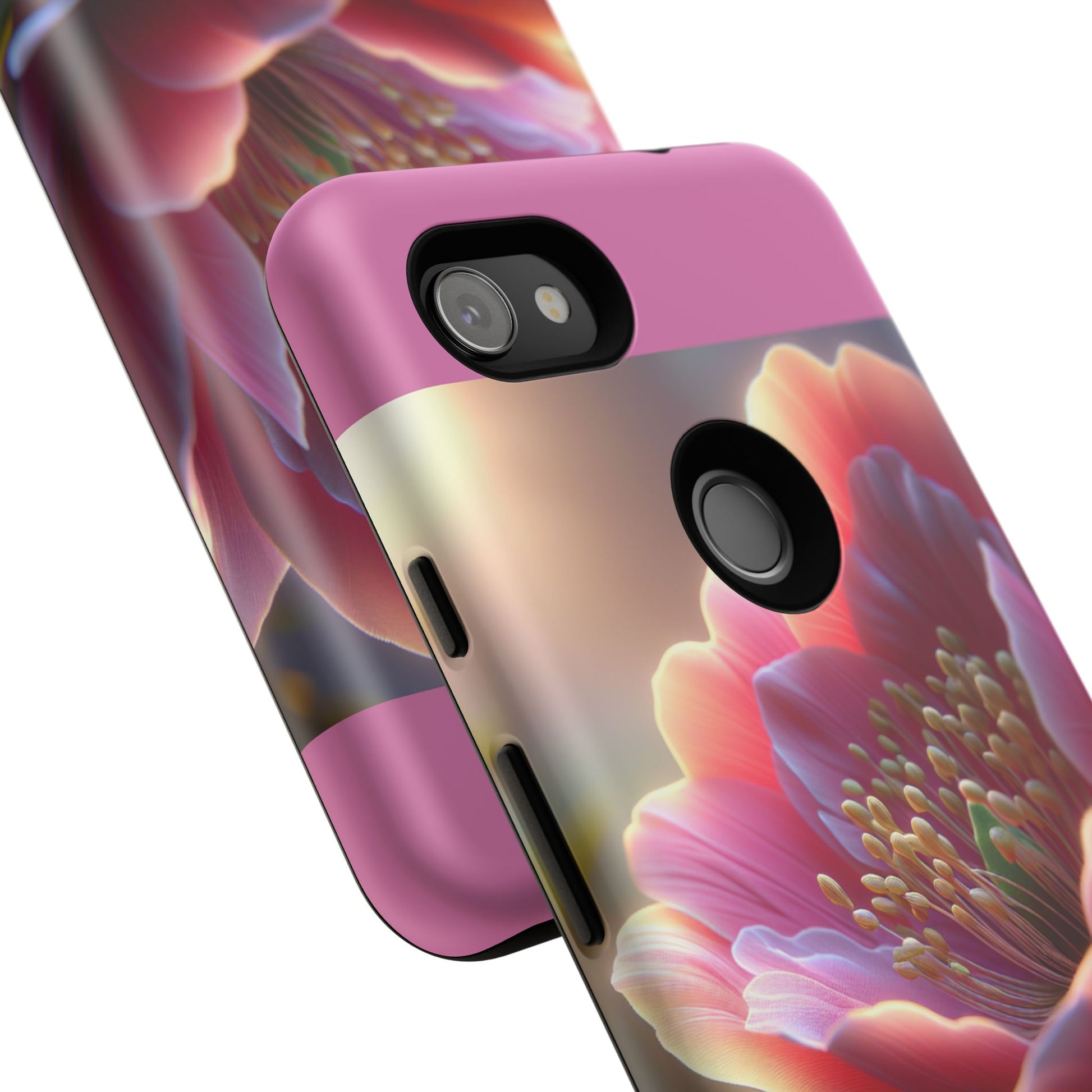 Pink Floral Phone Case, Tough Cases, Floral Design, Phone Accessory Gift, Nature Inspired, Trendy Tech Case