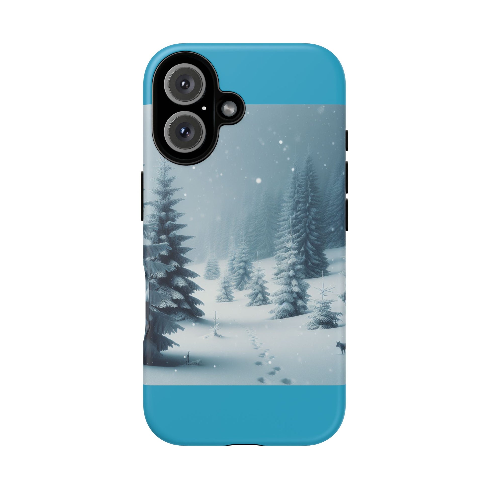 Winter Forest Phone Case, Tough Cases for iPhone, Snowy Landscape Design, Nature Lover Gift, Holiday Accessories