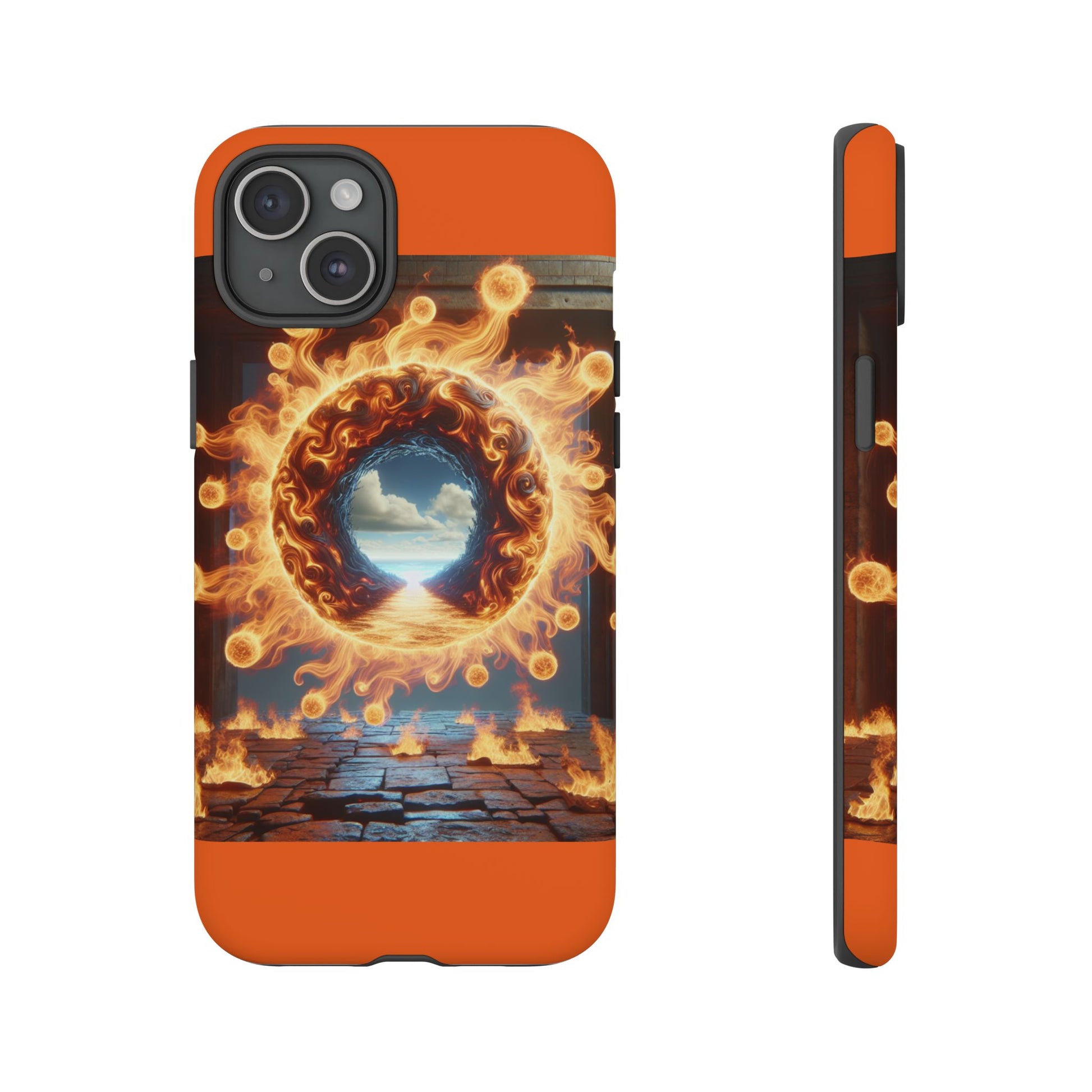 Vibrant Phone Case, Tough Cases for Gamers, Fire Element Phone Cover, Unique Protector, Game Lover Gifts