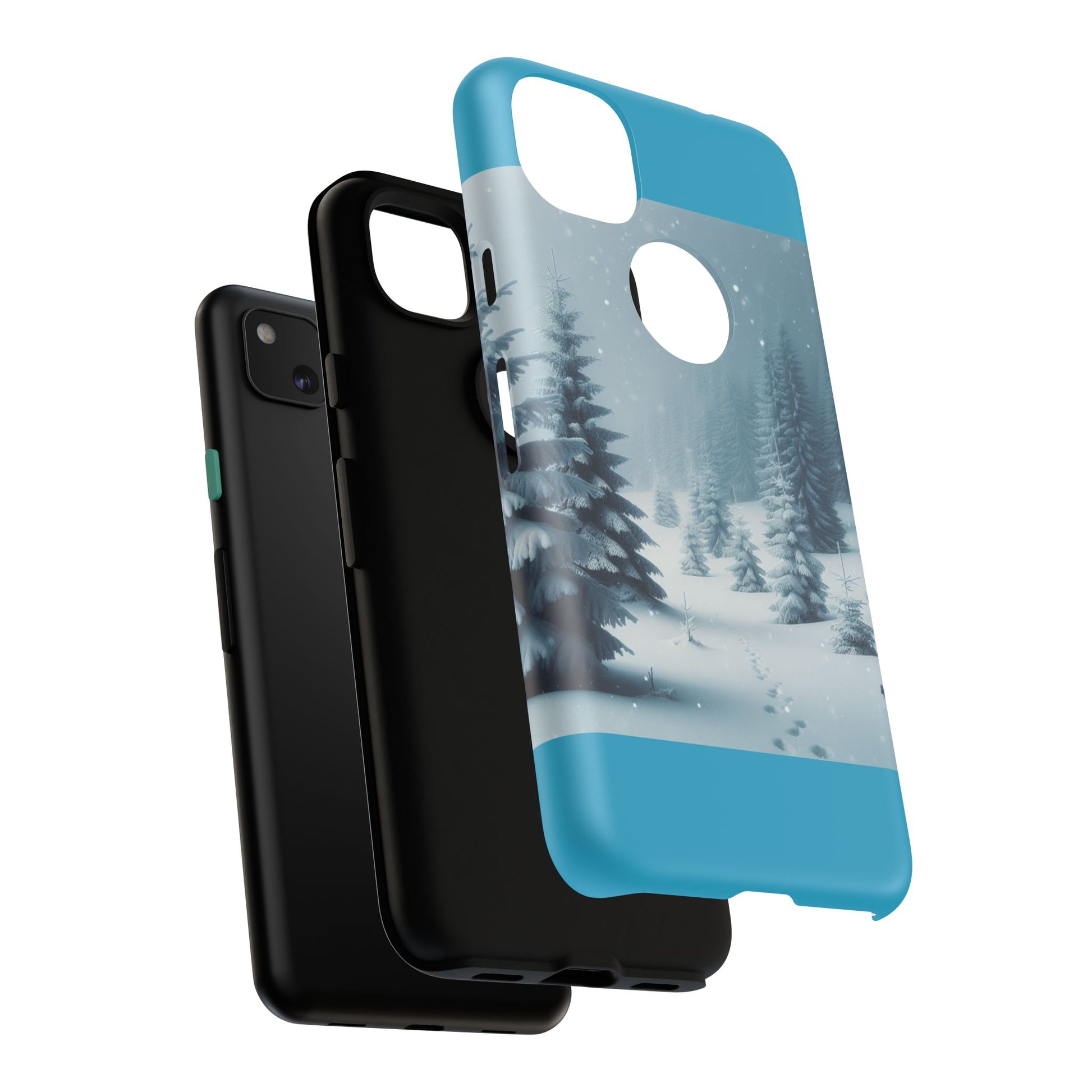 Winter Forest Phone Case, Tough Cases for iPhone, Snowy Landscape Design, Nature Lover Gift, Holiday Accessories