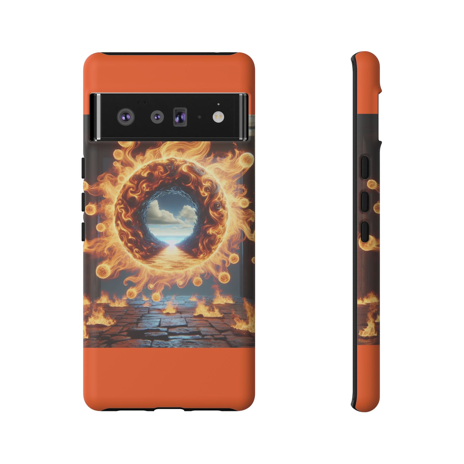 Vibrant Phone Case, Tough Cases for Gamers, Fire Element Phone Cover, Unique Protector, Game Lover Gifts
