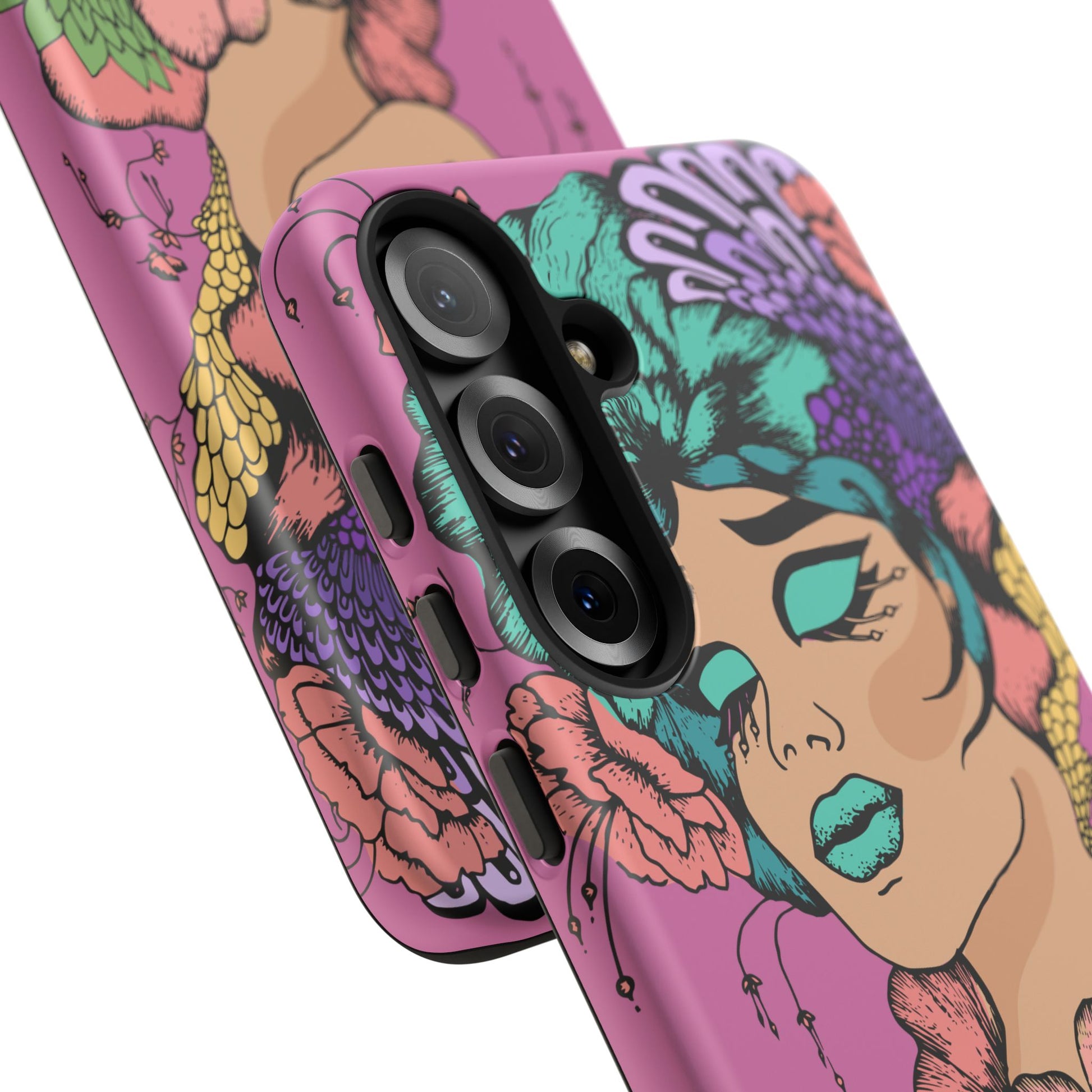 Tough Cases Phone Case, Artistic Floral Design, Boho Chic Accessories, Gift for Her, Unique Phone Protector, Trendy Mobile Cover