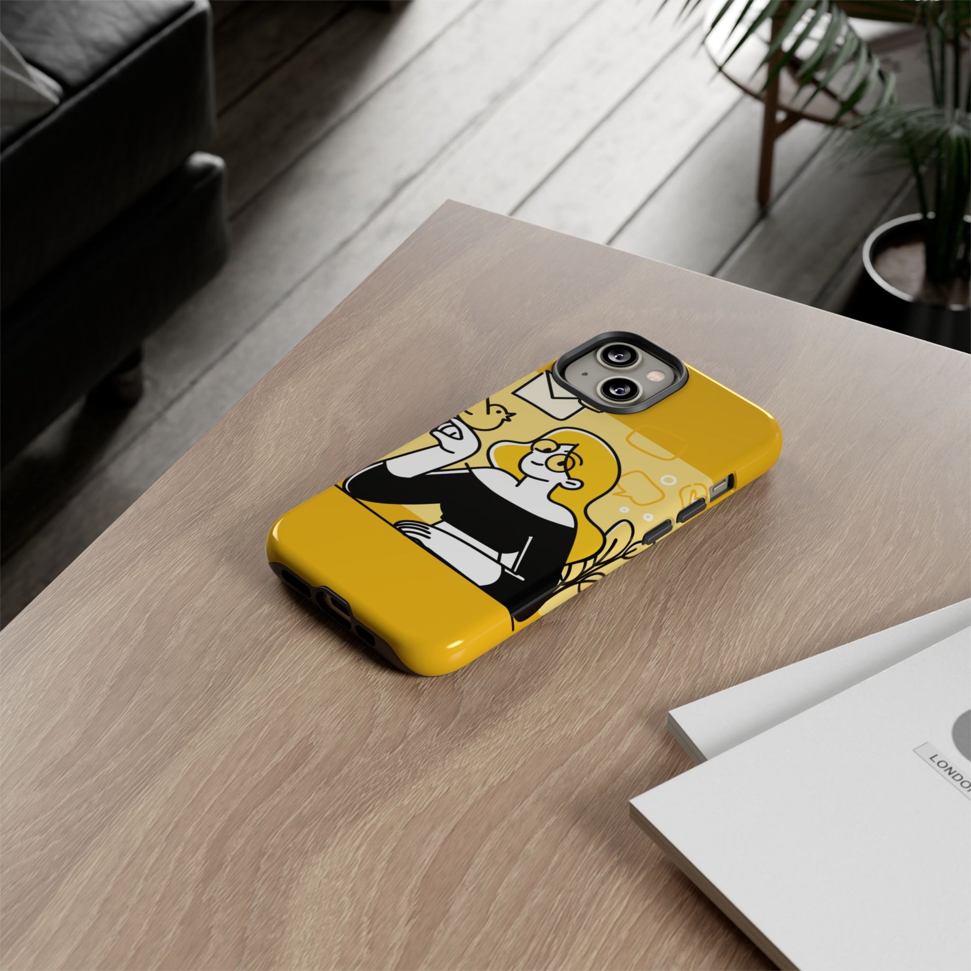 Chic Phone Case with Playful Design, Smartphone Cover, Unique Gift, Trendy Accessory, Eco-Friendly Case