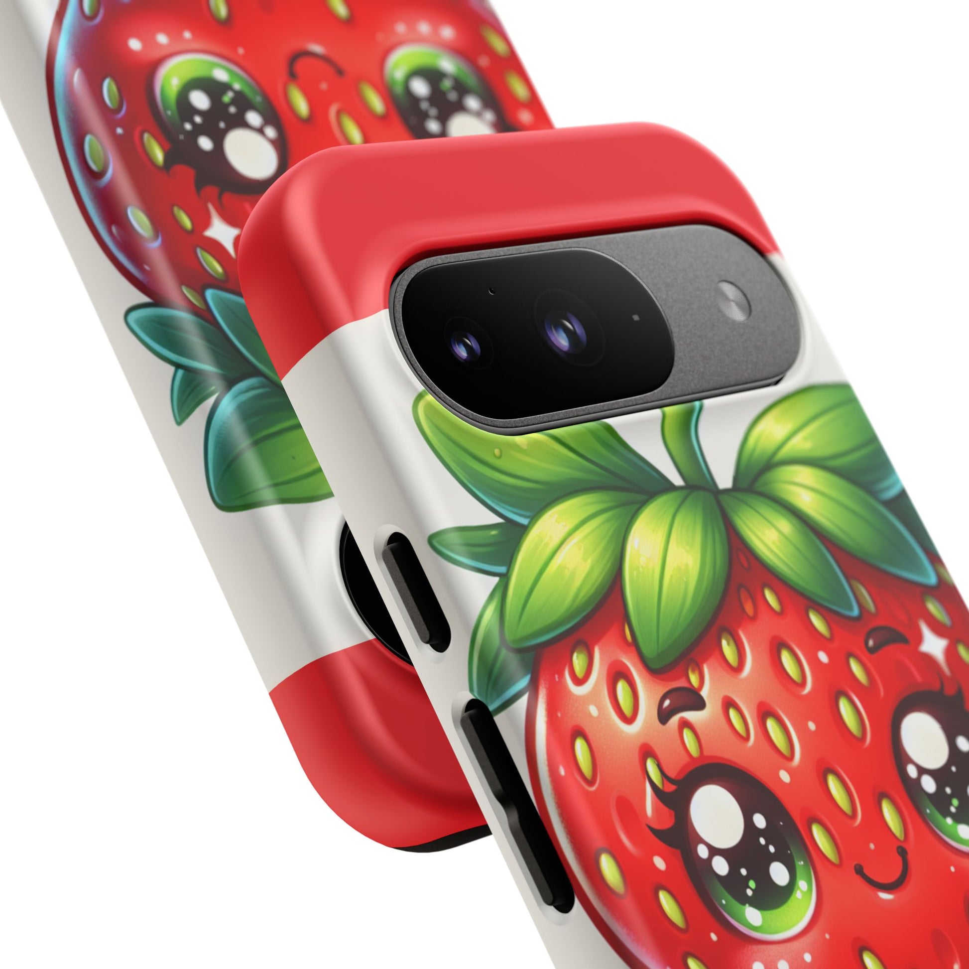 Cute Strawberry iPhone Case, Tough Phone Cases, Stylish Accessories, Fun Design for Kids and Adults, Perfect Gift for All Occasions