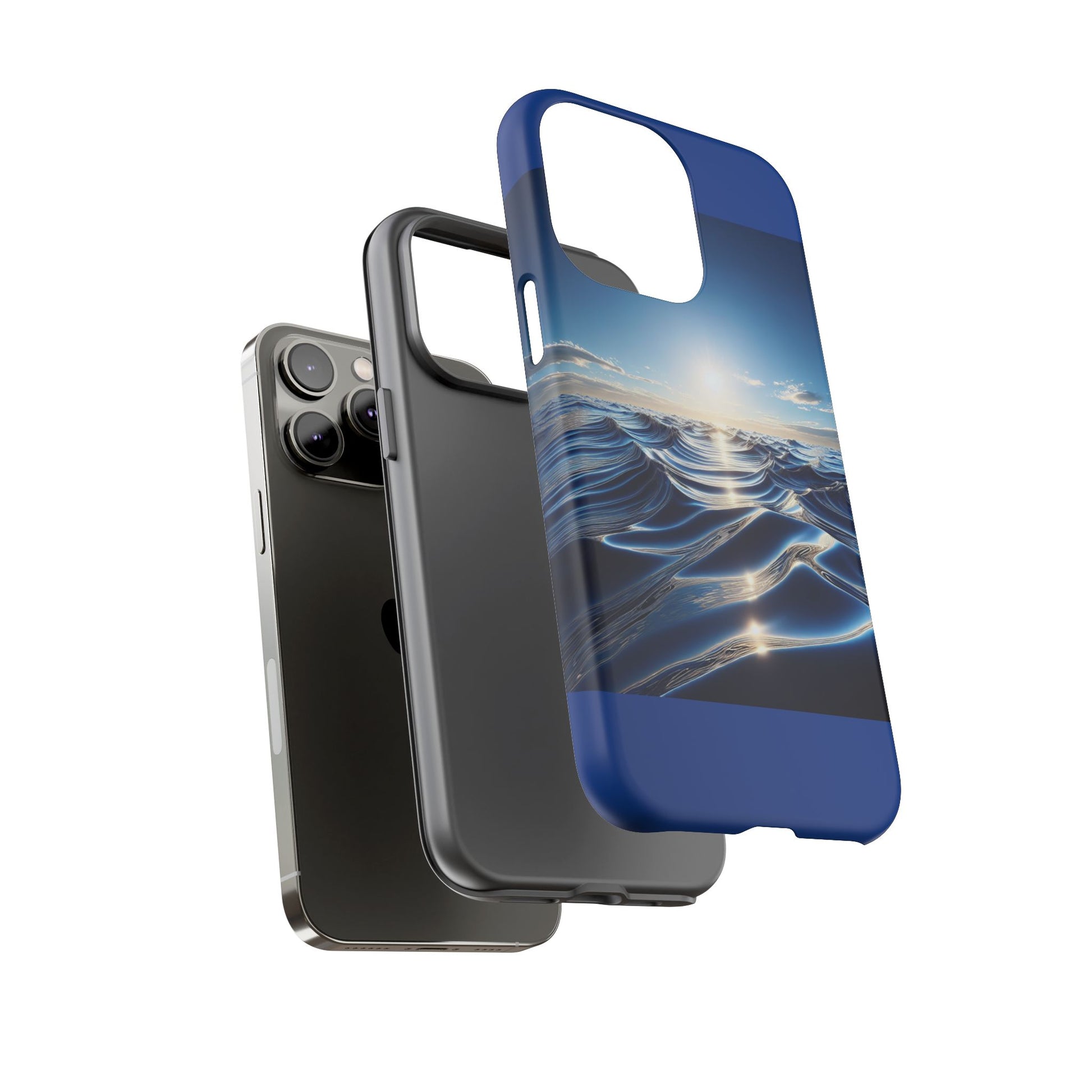 Ocean Wave Phone Case, Tough Phone Cover, Stylish Cell Case, Gift for Beach Lovers, Customizable Phone Accessory