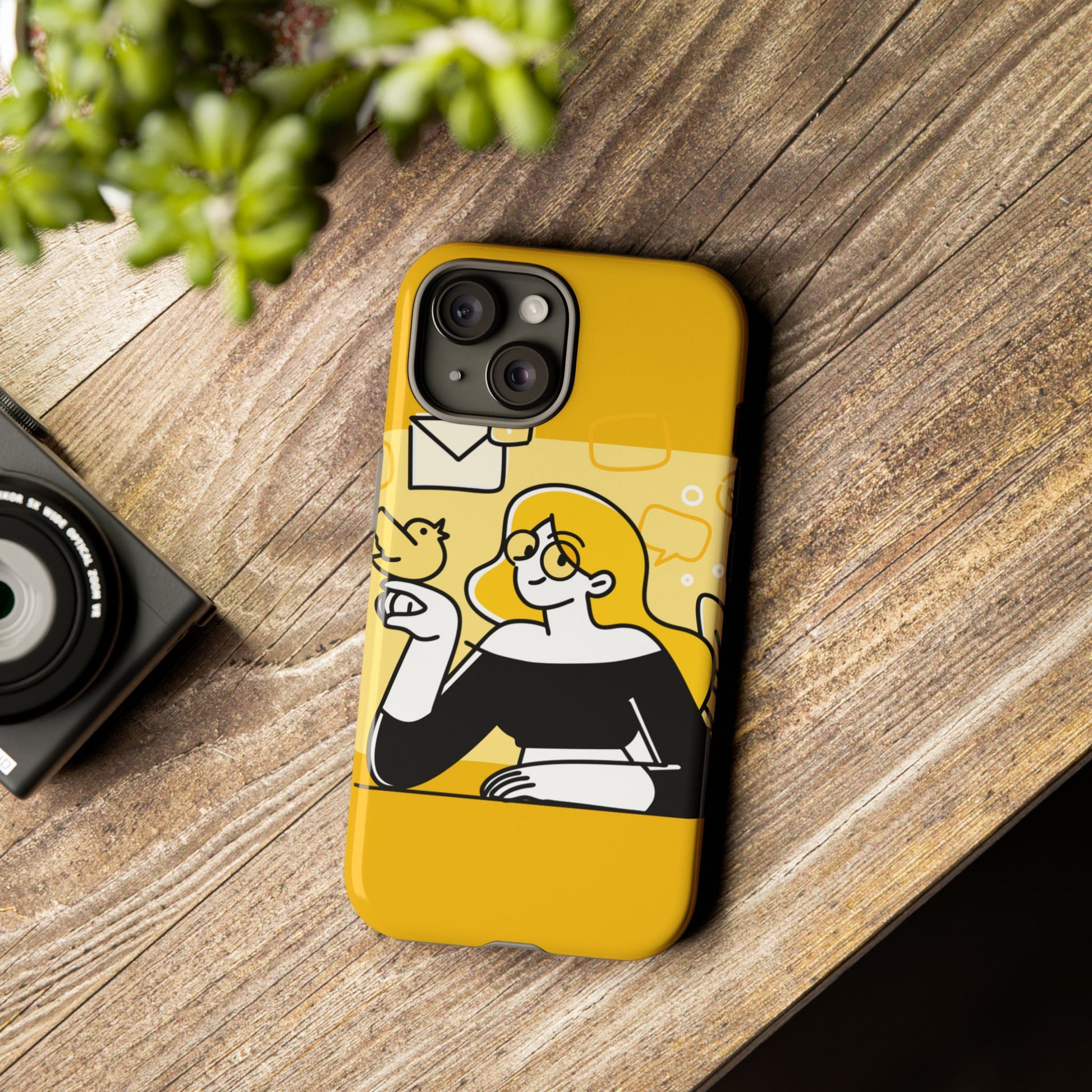 Chic Phone Case with Playful Design, Smartphone Cover, Unique Gift, Trendy Accessory, Eco-Friendly Case