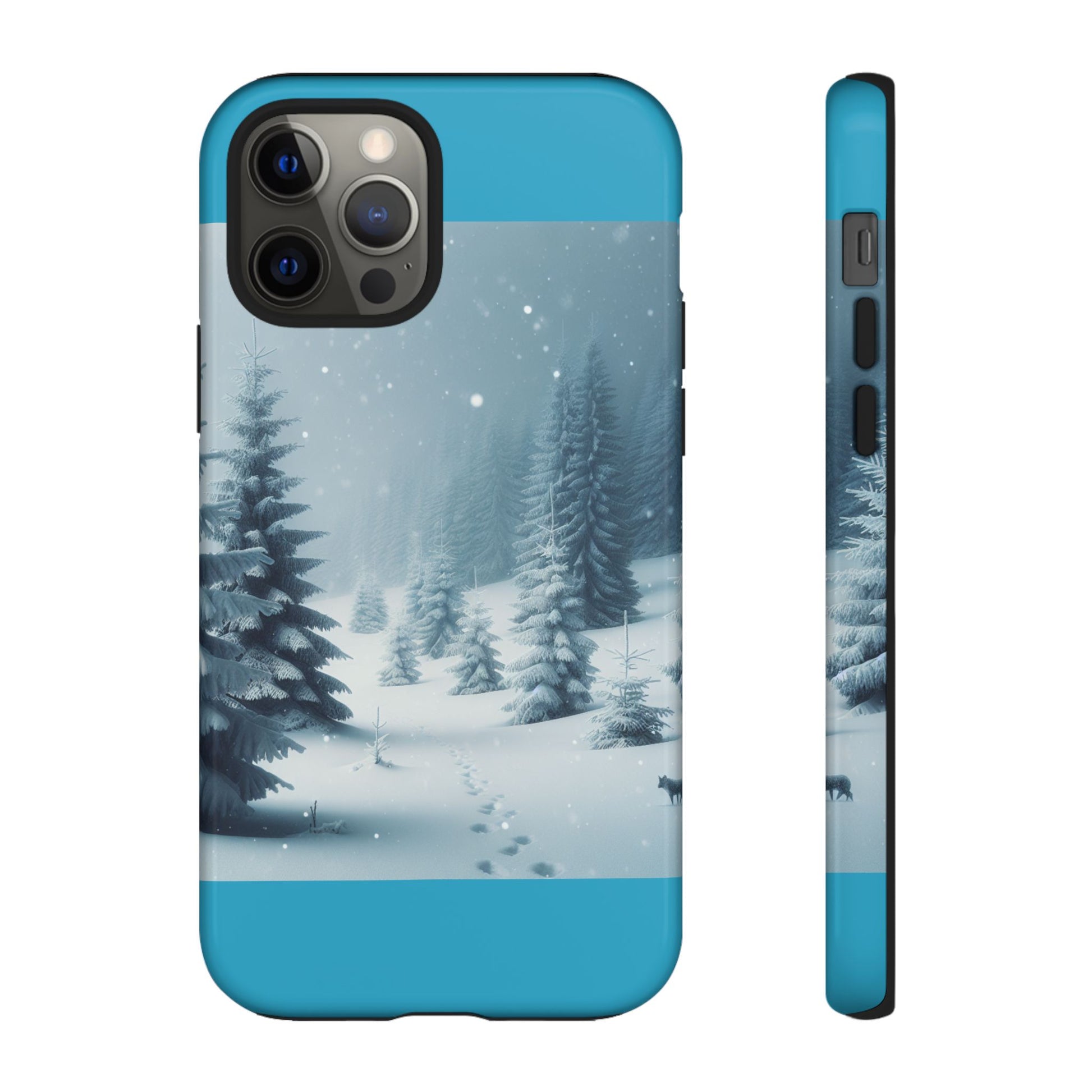 Winter Forest Phone Case, Tough Cases for iPhone, Snowy Landscape Design, Nature Lover Gift, Holiday Accessories