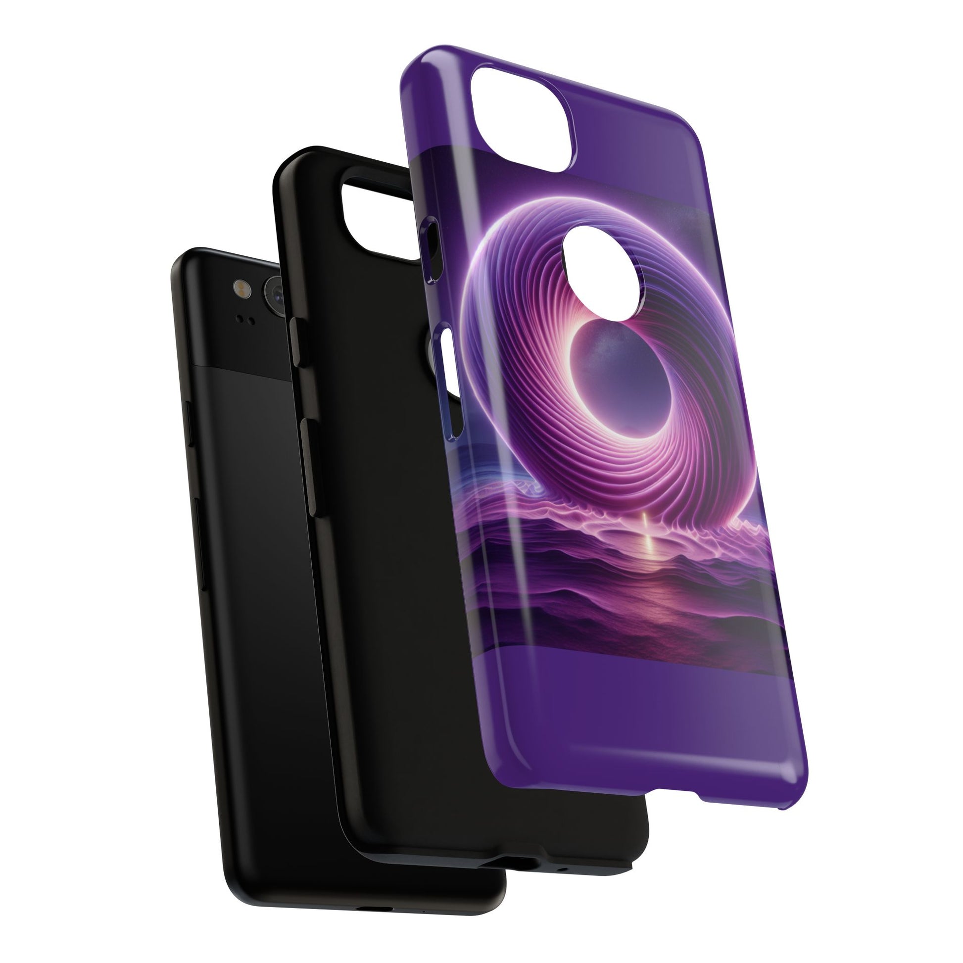 Colorful Phone Case with Swirling Design, Tough Phone Cover, Cosmic Phone Protector, Unique Gift for Tech Lovers, Stylish Smartphone Shell