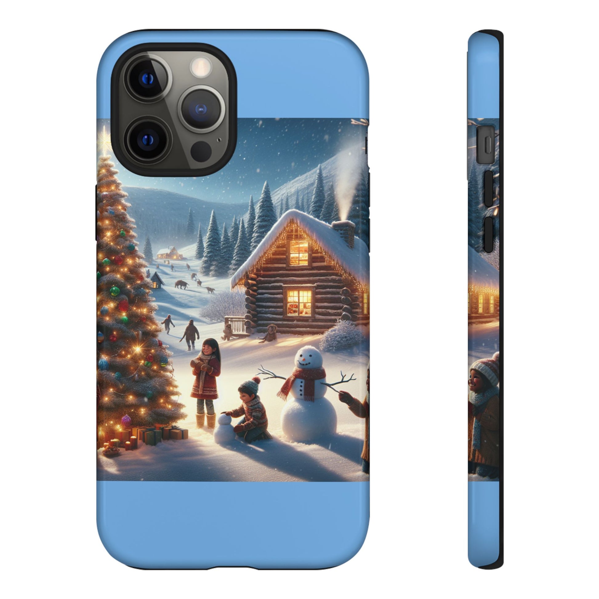 Winter Wonderland Phone Case, Holiday Gift for Him/Her, Cute Christmas Phone Cover, Unique Winter Scene Case, Festive Tech Accessories